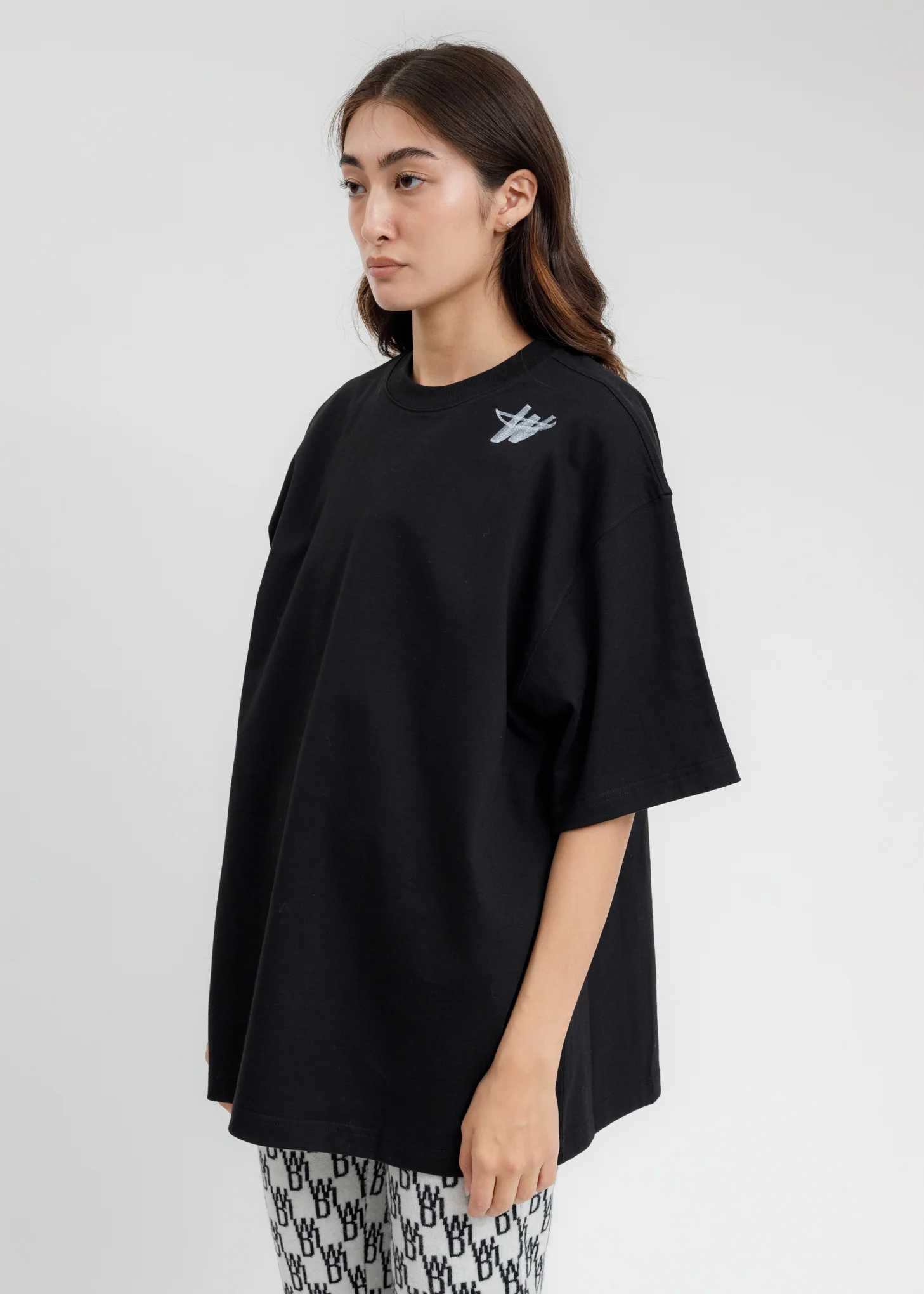 Black Cotton WD Logo T-Shirt - Image 3