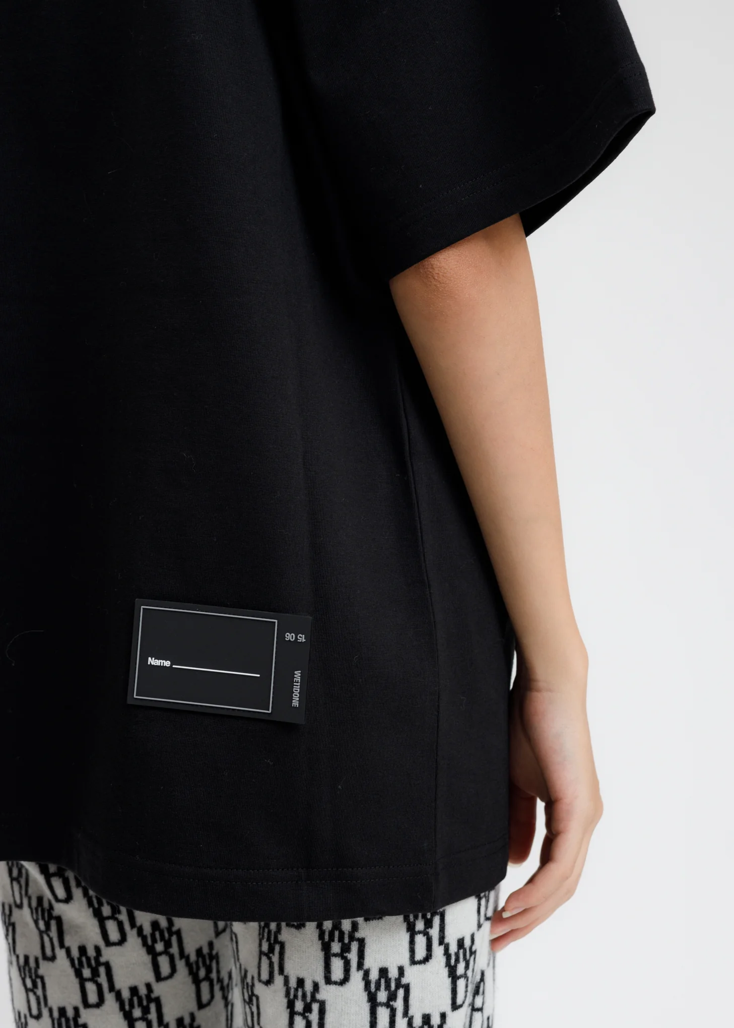 Black Cotton WD Logo T-Shirt - Image 5
