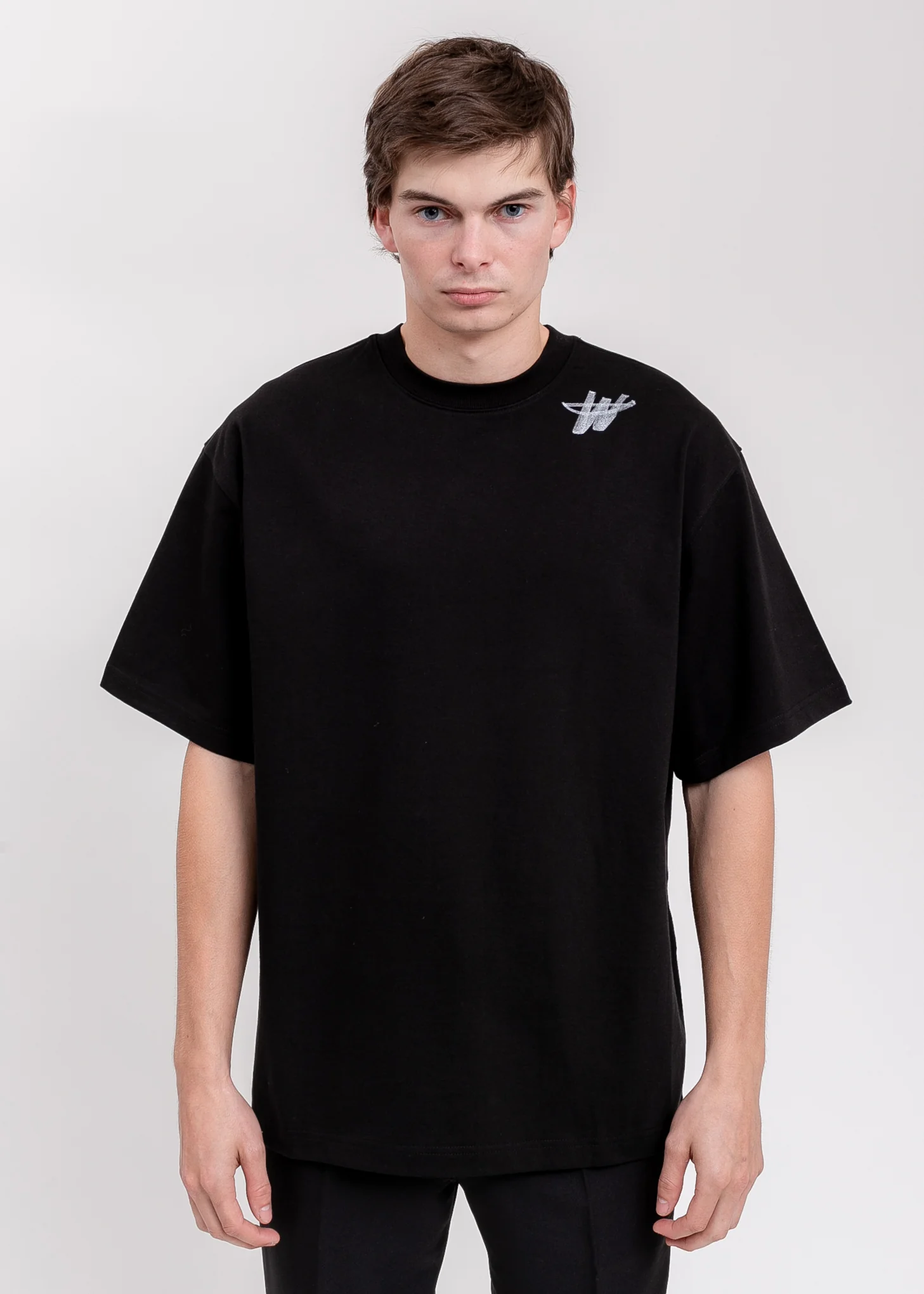 Black Cotton WD Logo T-Shirt