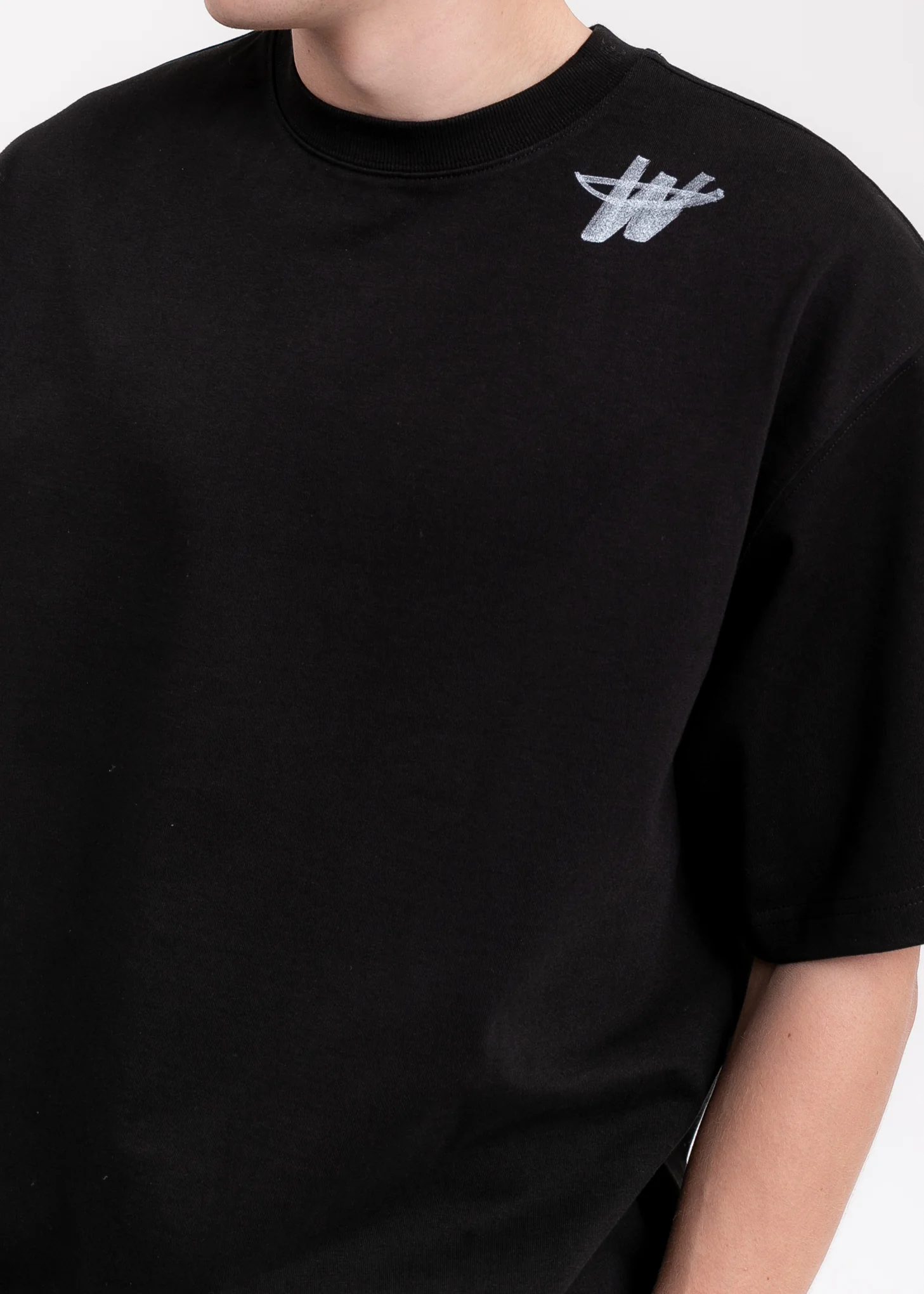 Black Cotton WD Logo T-Shirt - Image 2