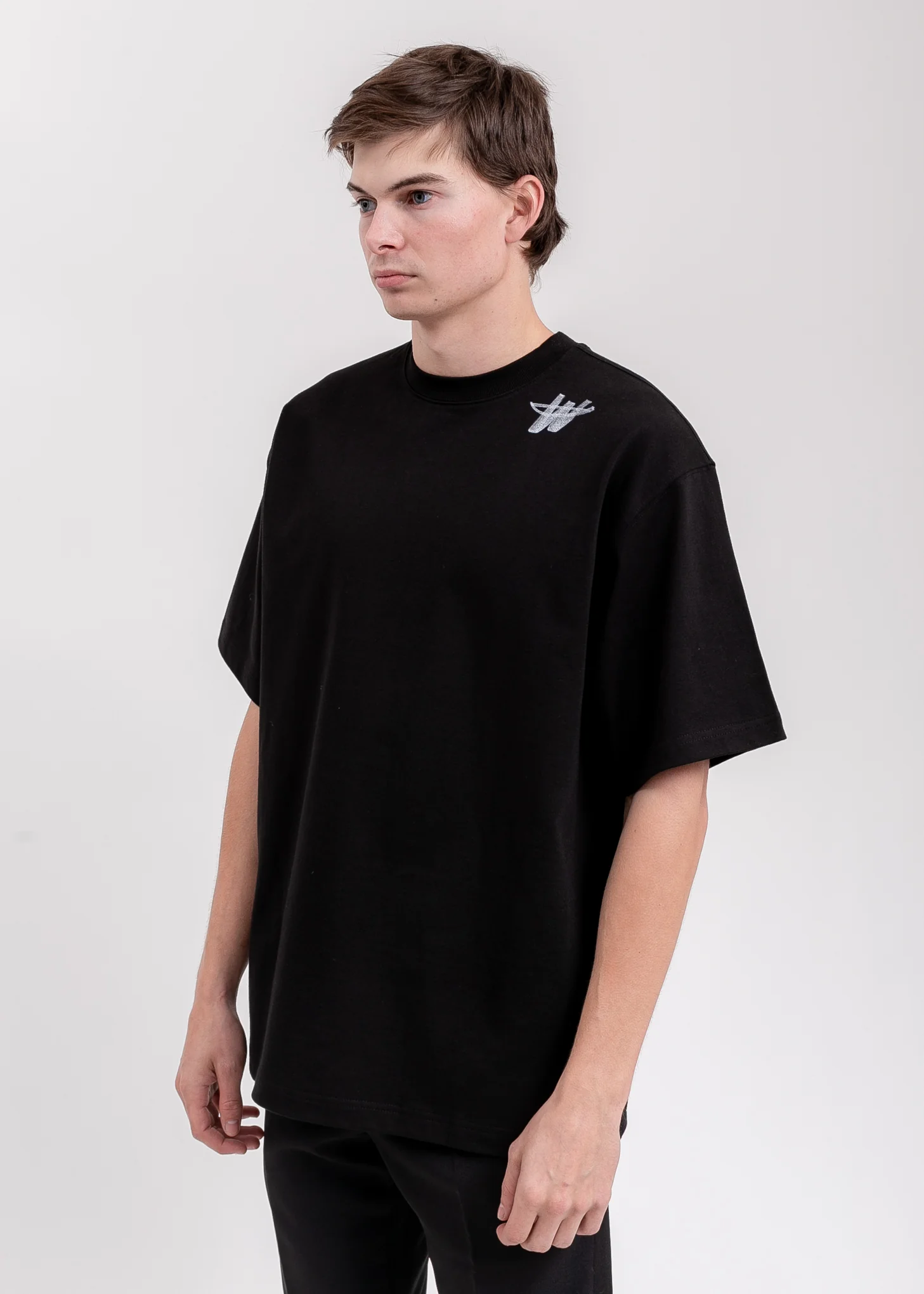 Black Cotton WD Logo T-Shirt - Image 3