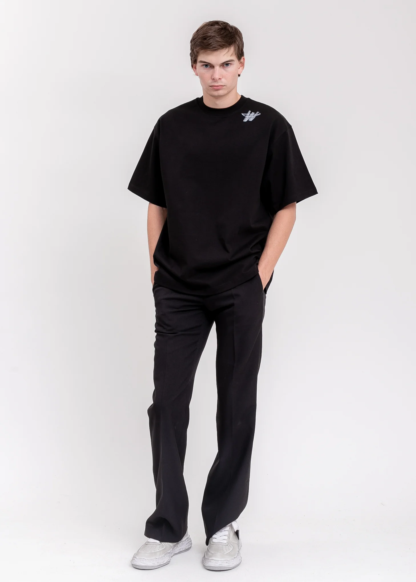 Black Cotton WD Logo T-Shirt - Image 5