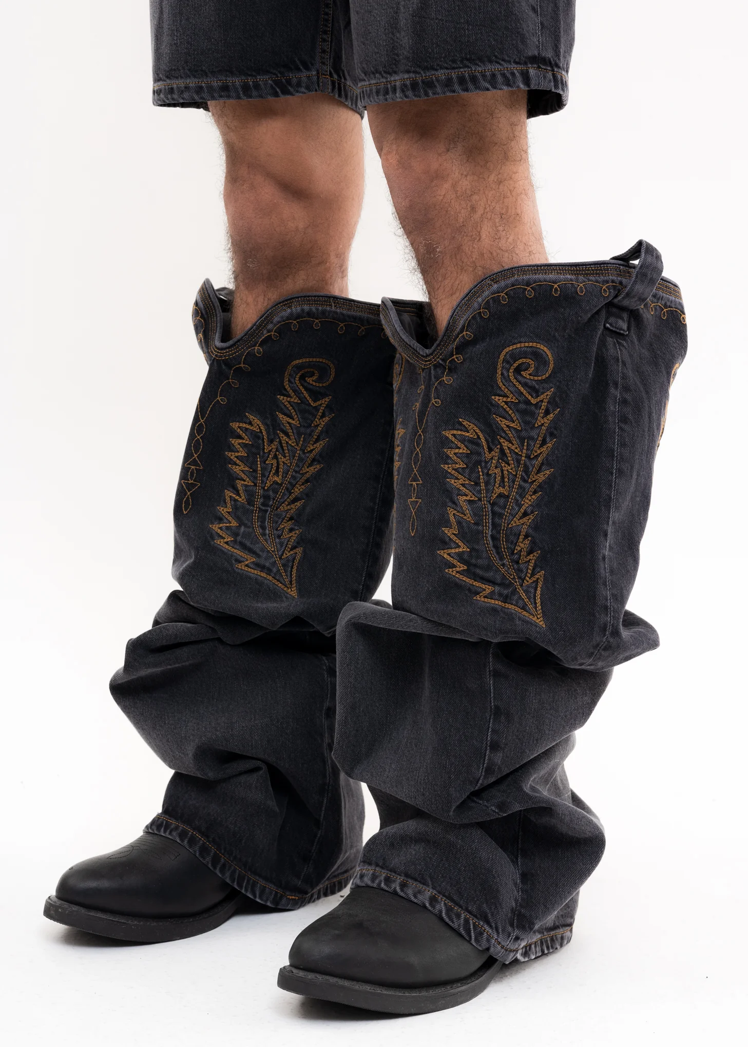 Black COWBOY CUFF Jeans - Image 2