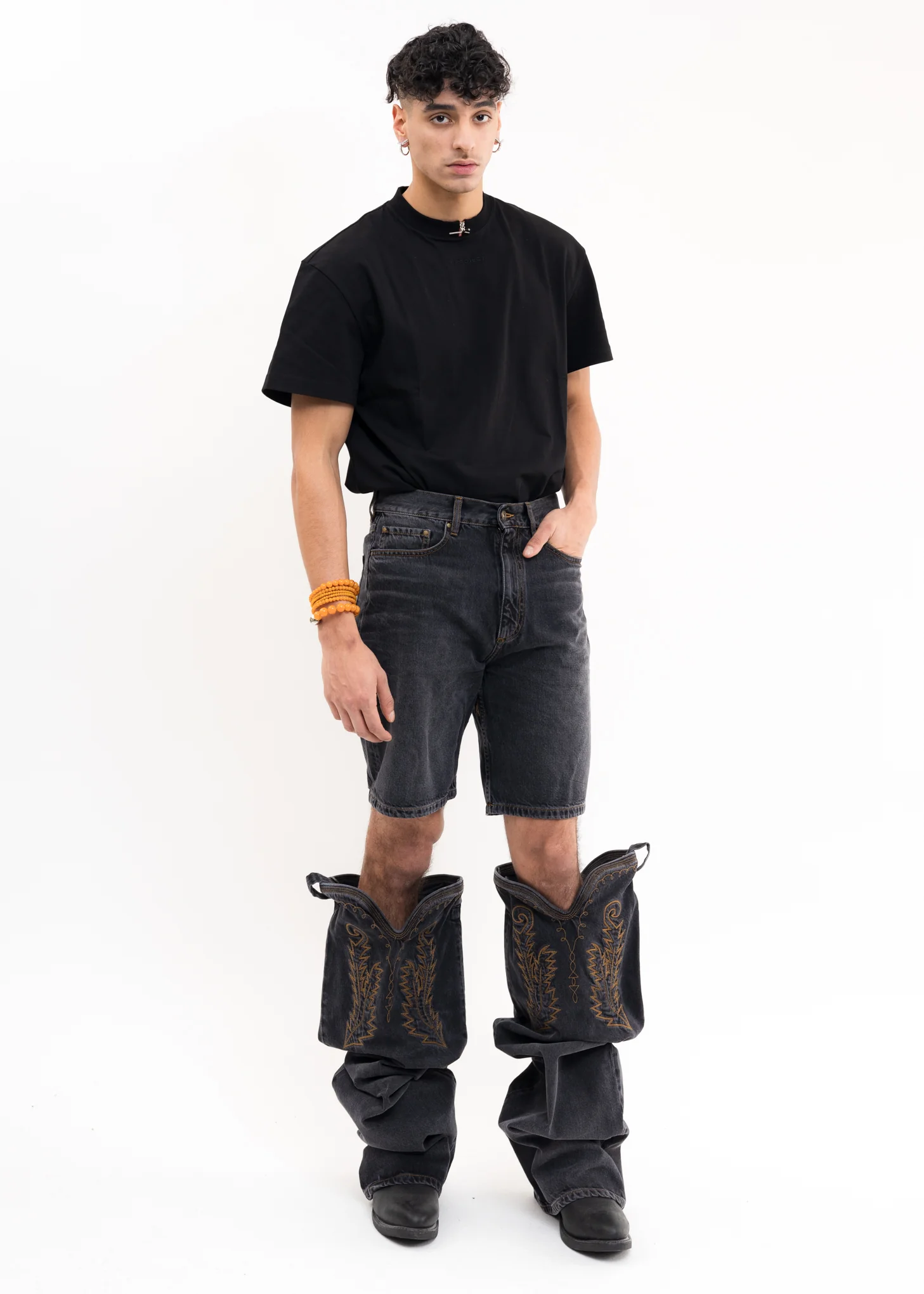 Black COWBOY CUFF Jeans - Image 7