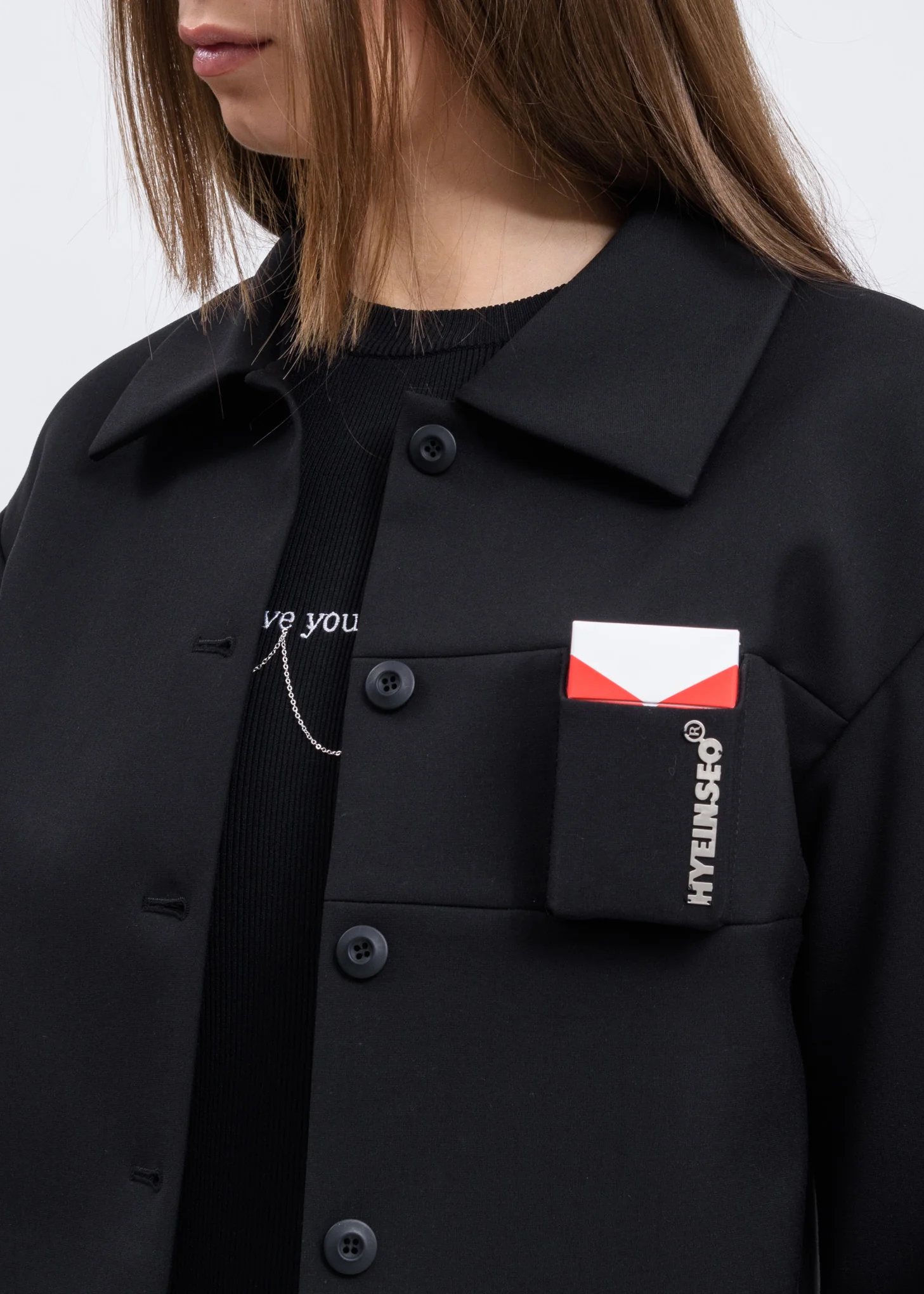 Black Cropped Smoker's Jacket - Image 2