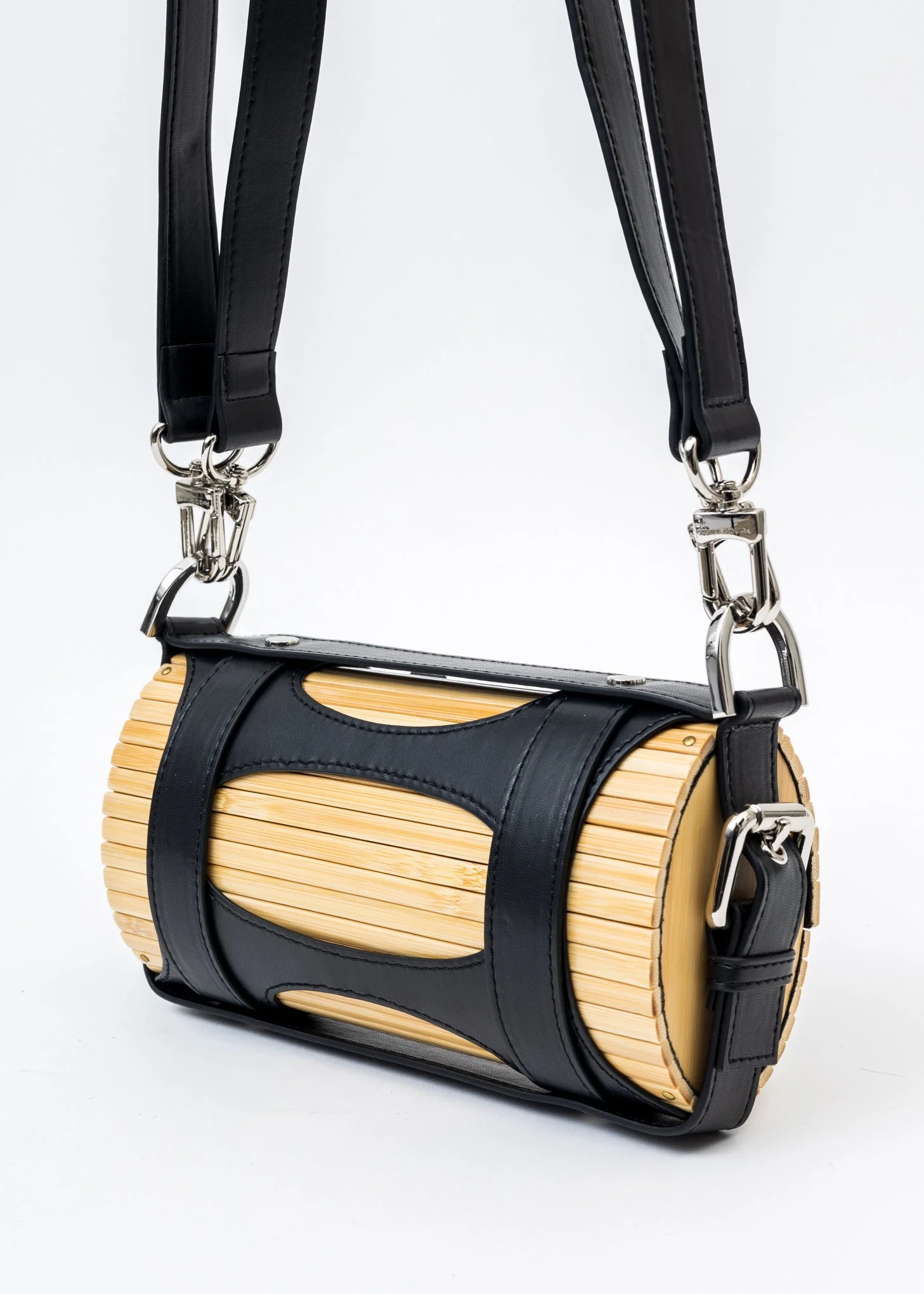 Black Cross Big Bamboo Bag - Image 10