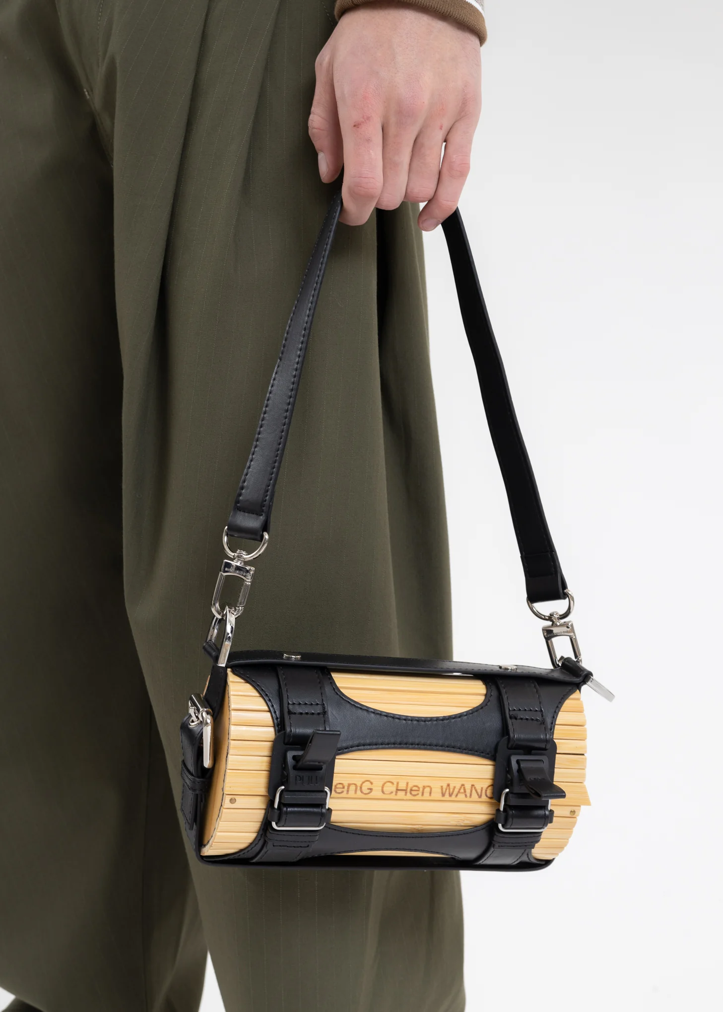 Black Cross Big Bamboo Bag - Image 3