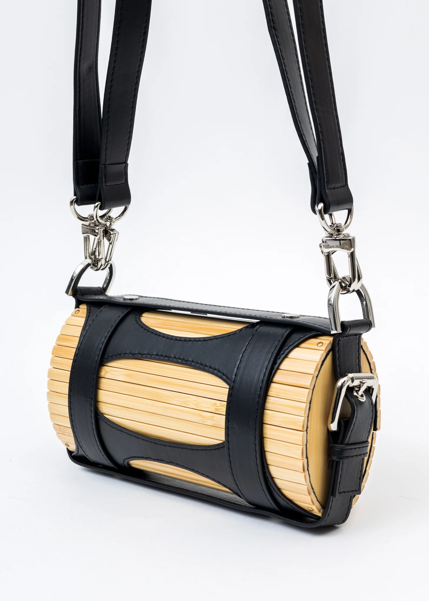 Black Cross Big Bamboo Bag - Image 9