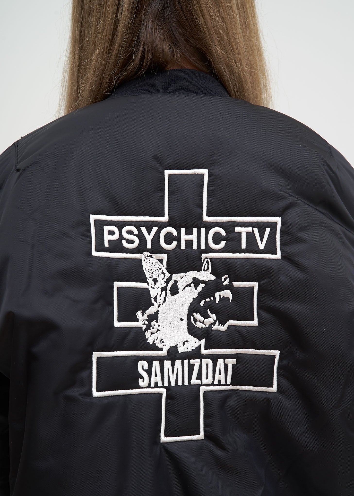 Black Cross Bomber Jacket - Image 4