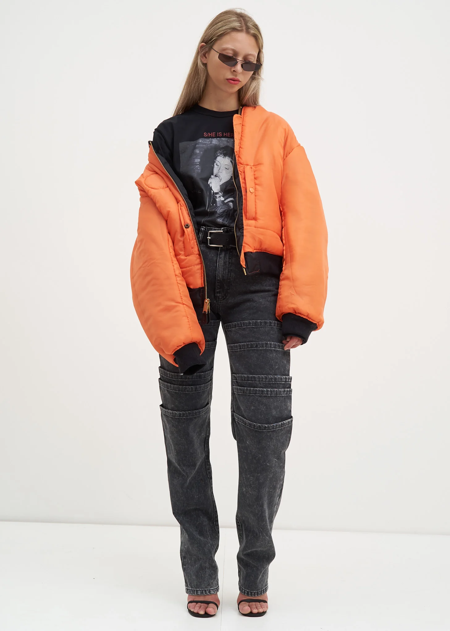 Black Cross Bomber Jacket - Image 7