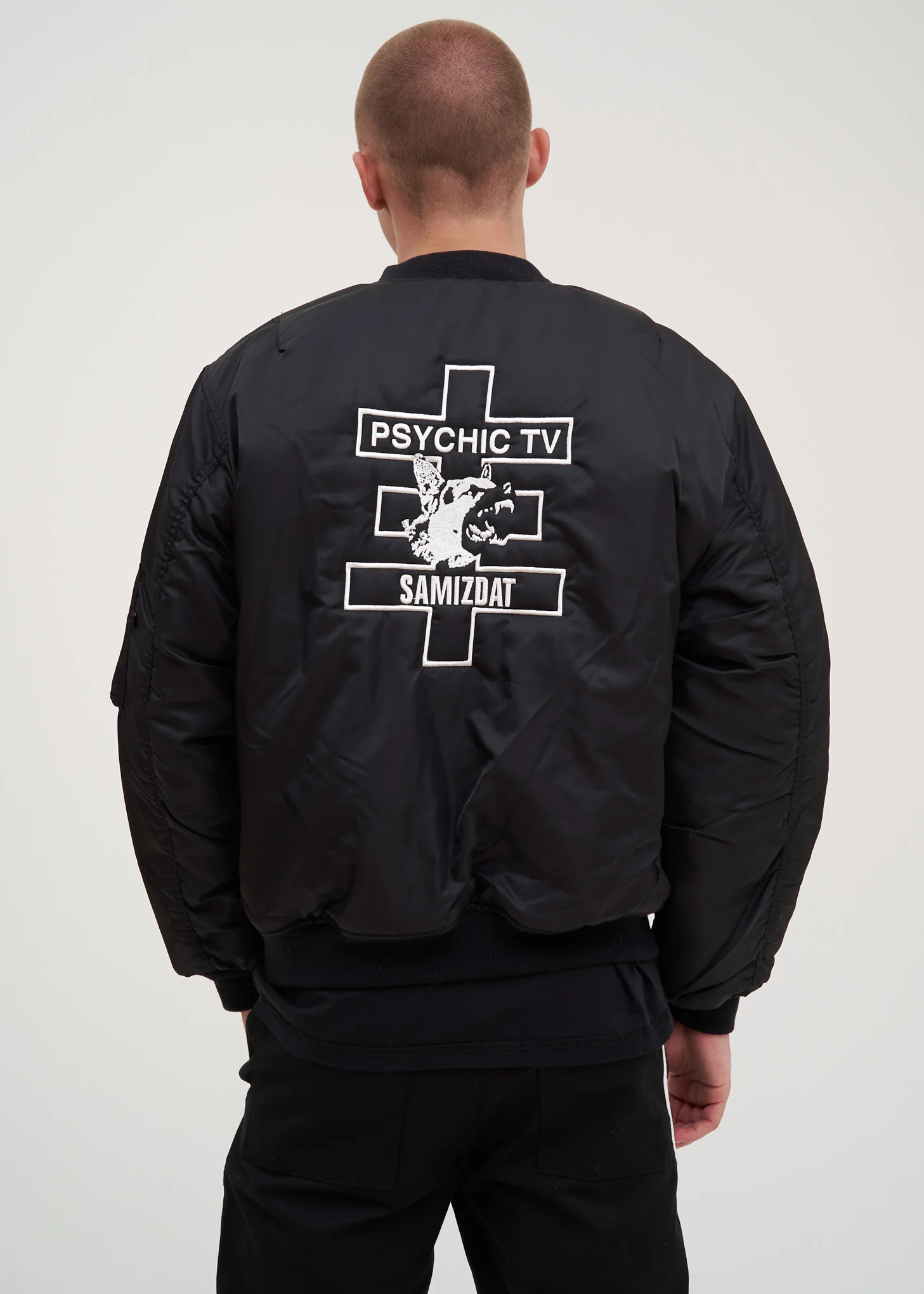 Black Cross Bomber Jacket