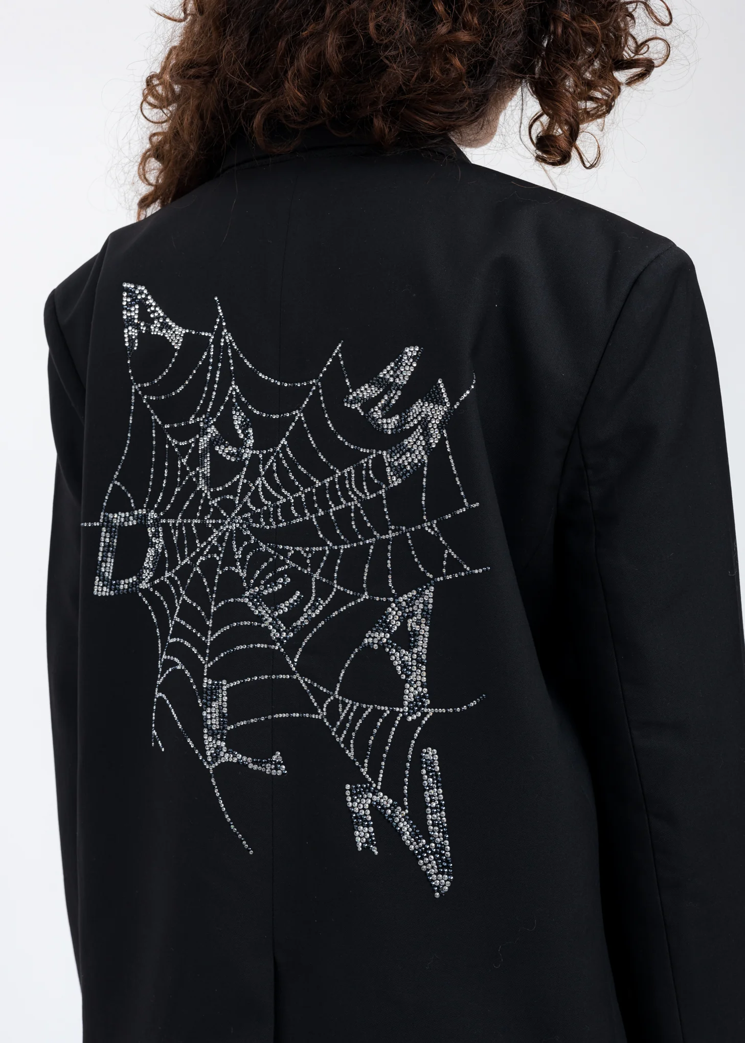 Black Crystal Spider Cob Blazer - Image 4