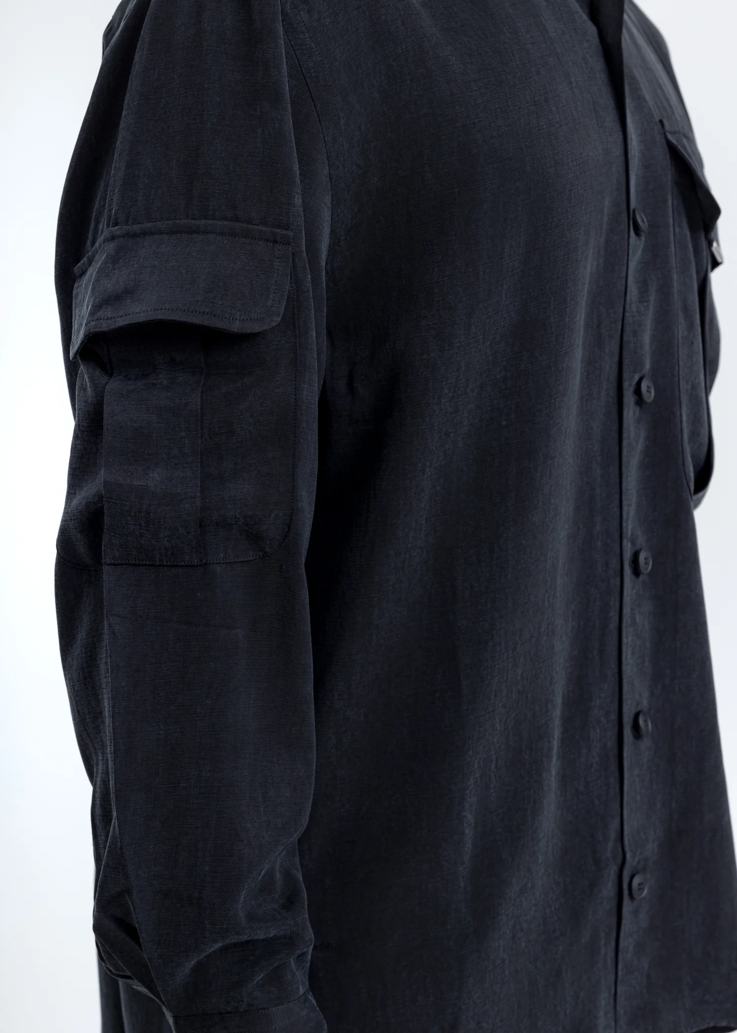 Black Cupro Dragoni Overshirt - Image 2