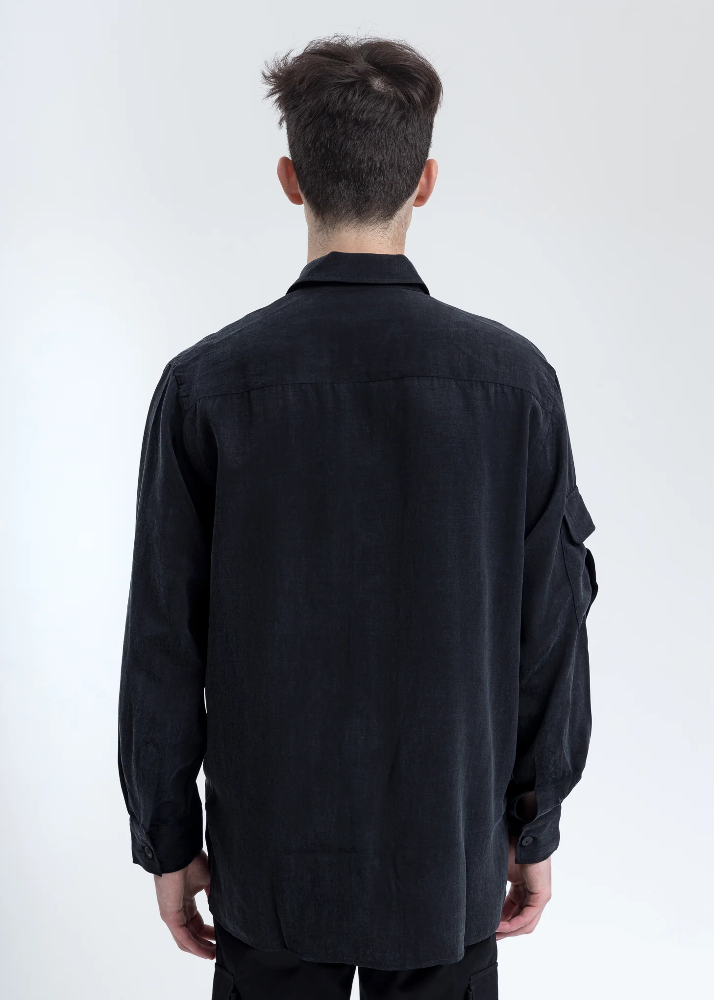 Black Cupro Dragoni Overshirt - Image 4