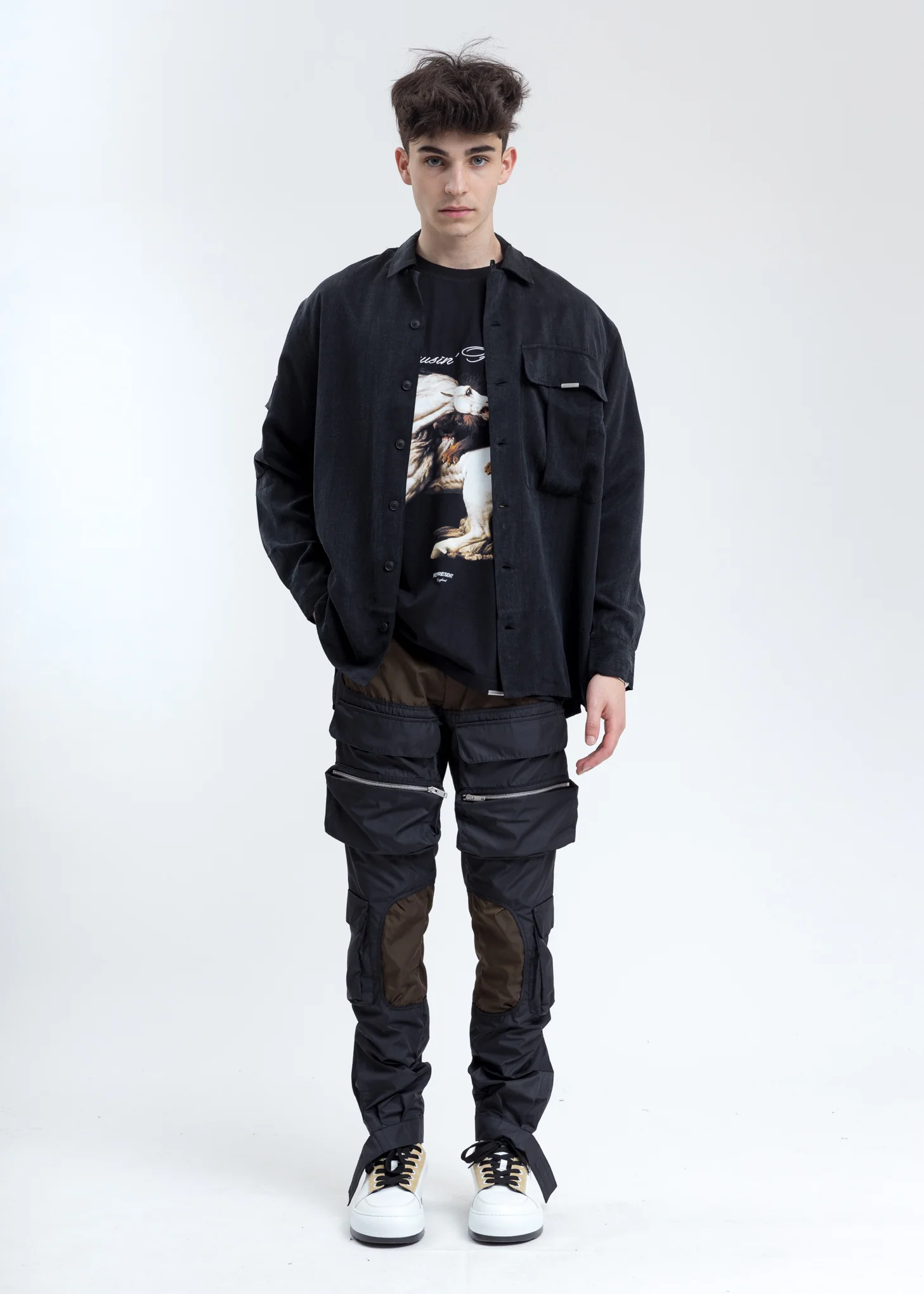 Black Cupro Dragoni Overshirt - Image 7