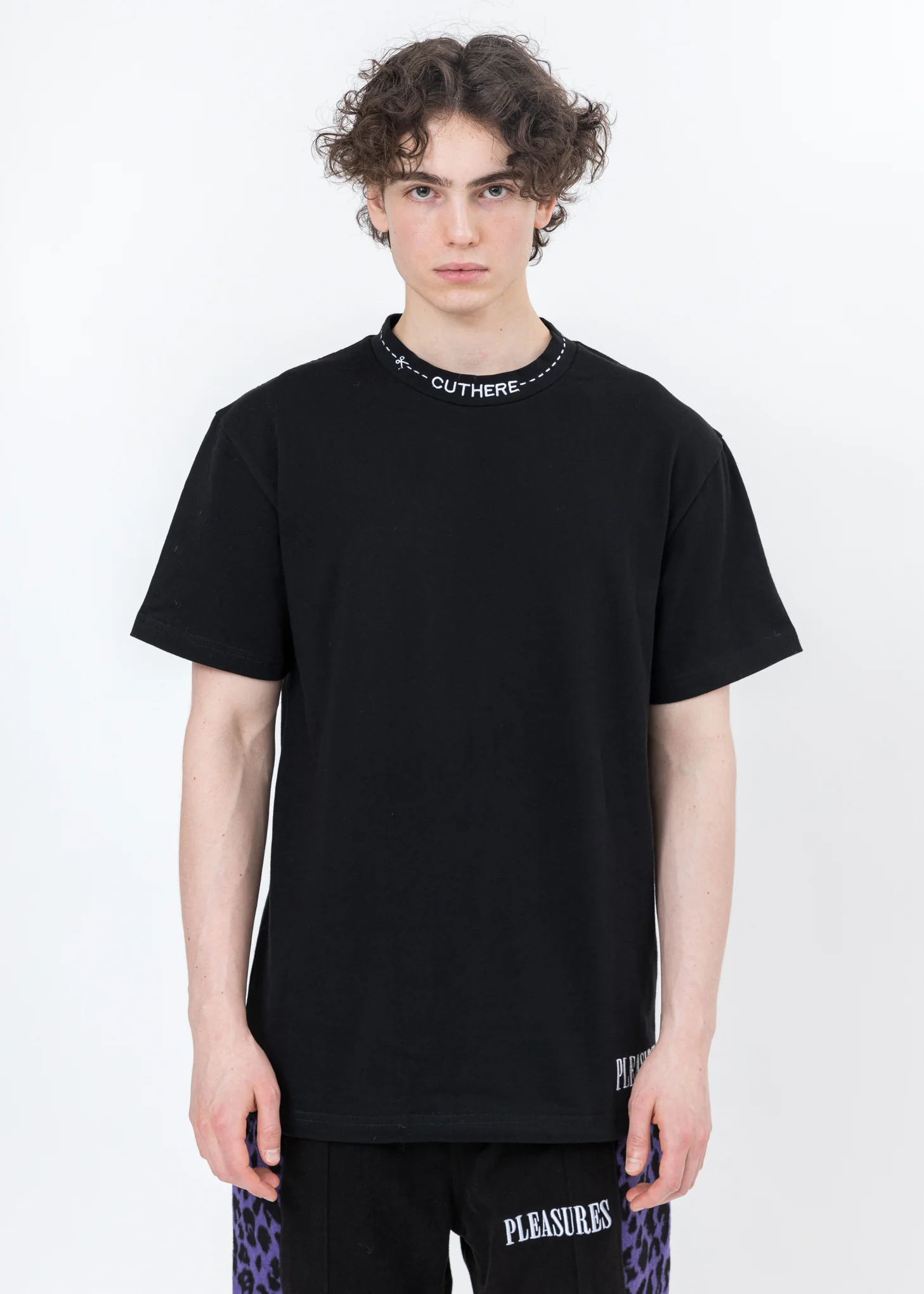 Black Cut Here T-Shirt