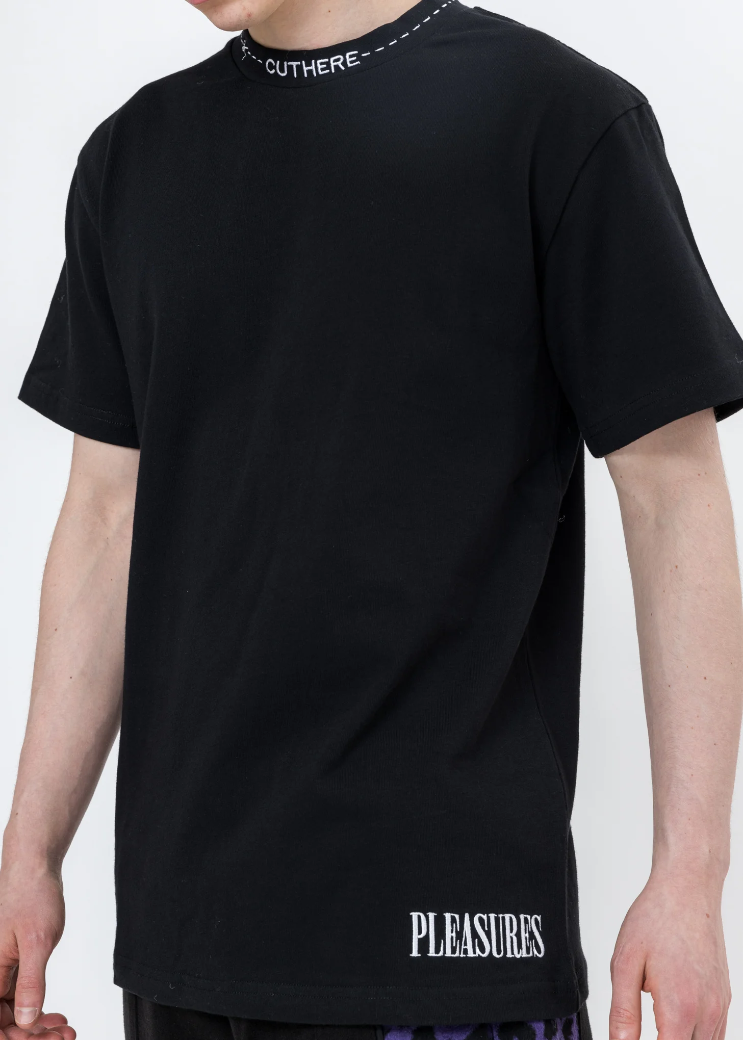 Black Cut Here T-Shirt - Image 2