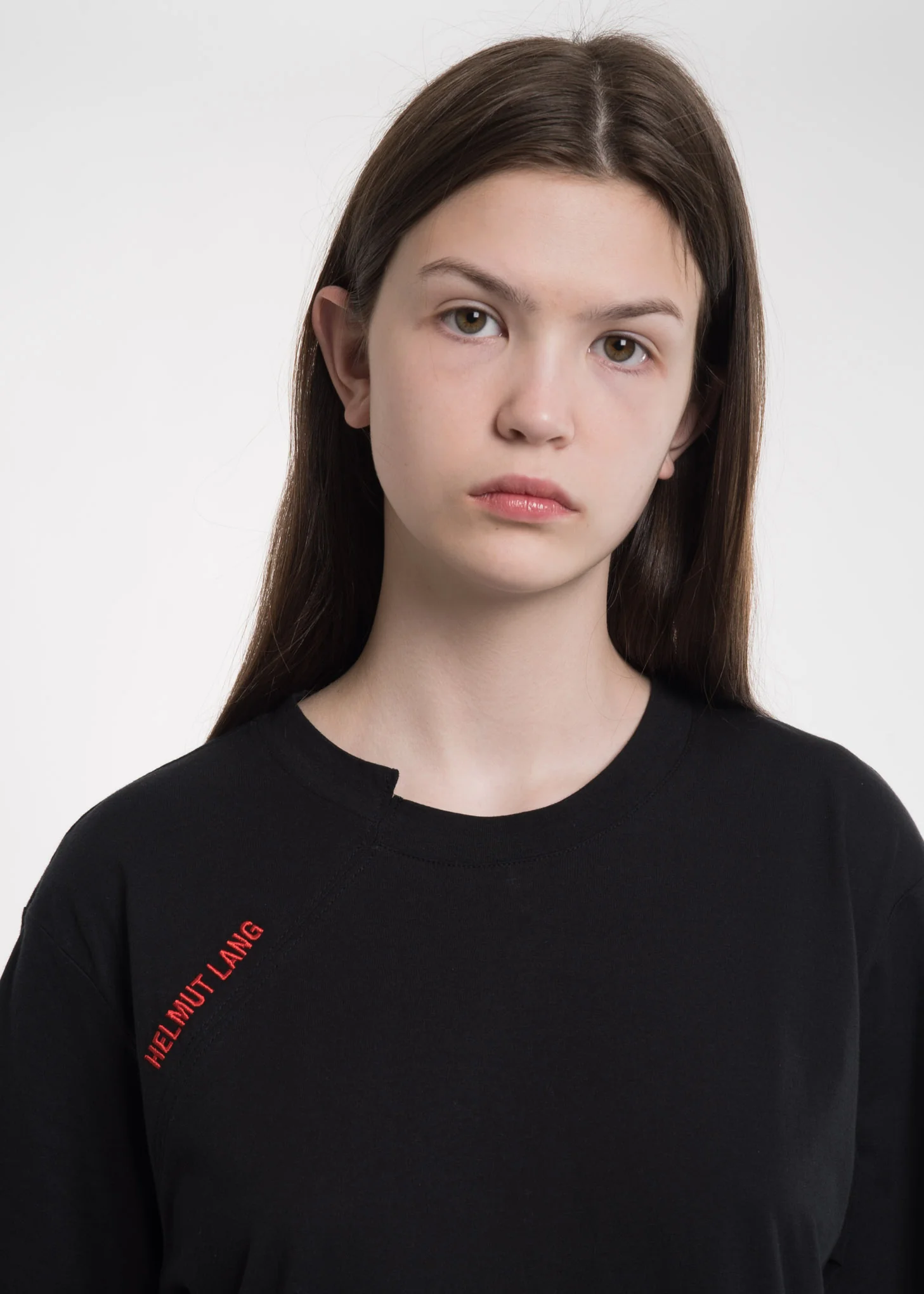 Black Cut Neck T-Shirt