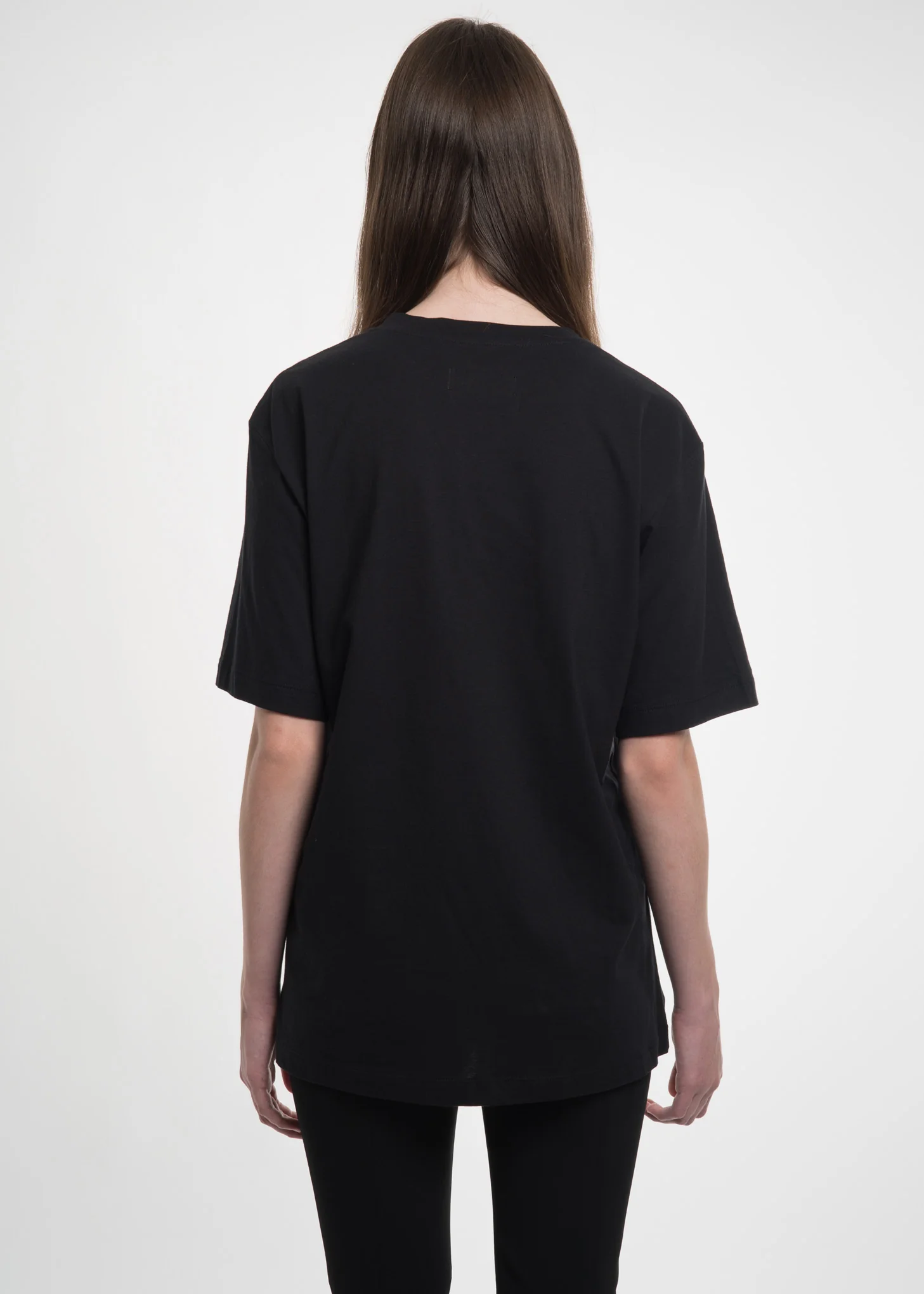 Black Cut Neck T-Shirt - Image 4