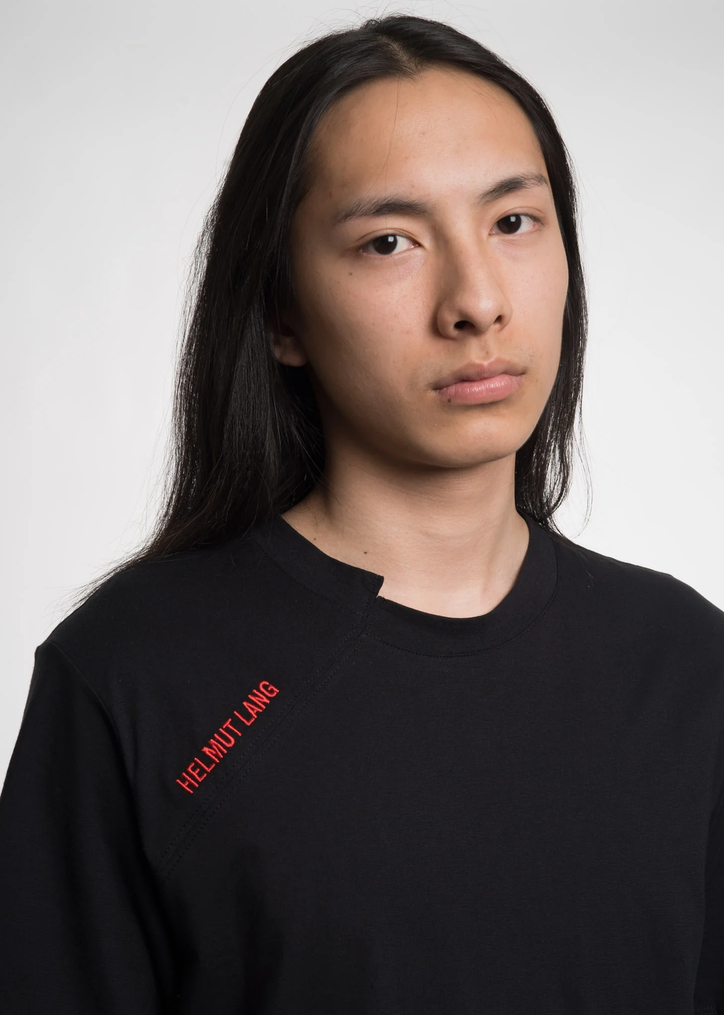 Black Cut Neck T-Shirt