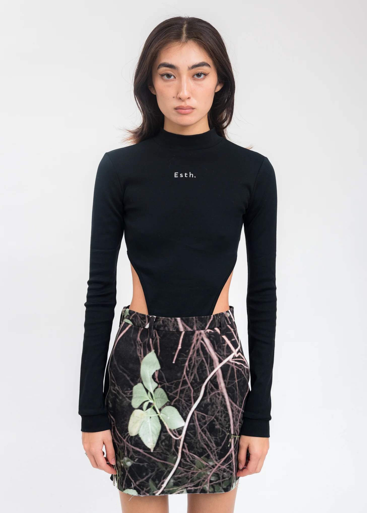 Black Cut Out Body Suit