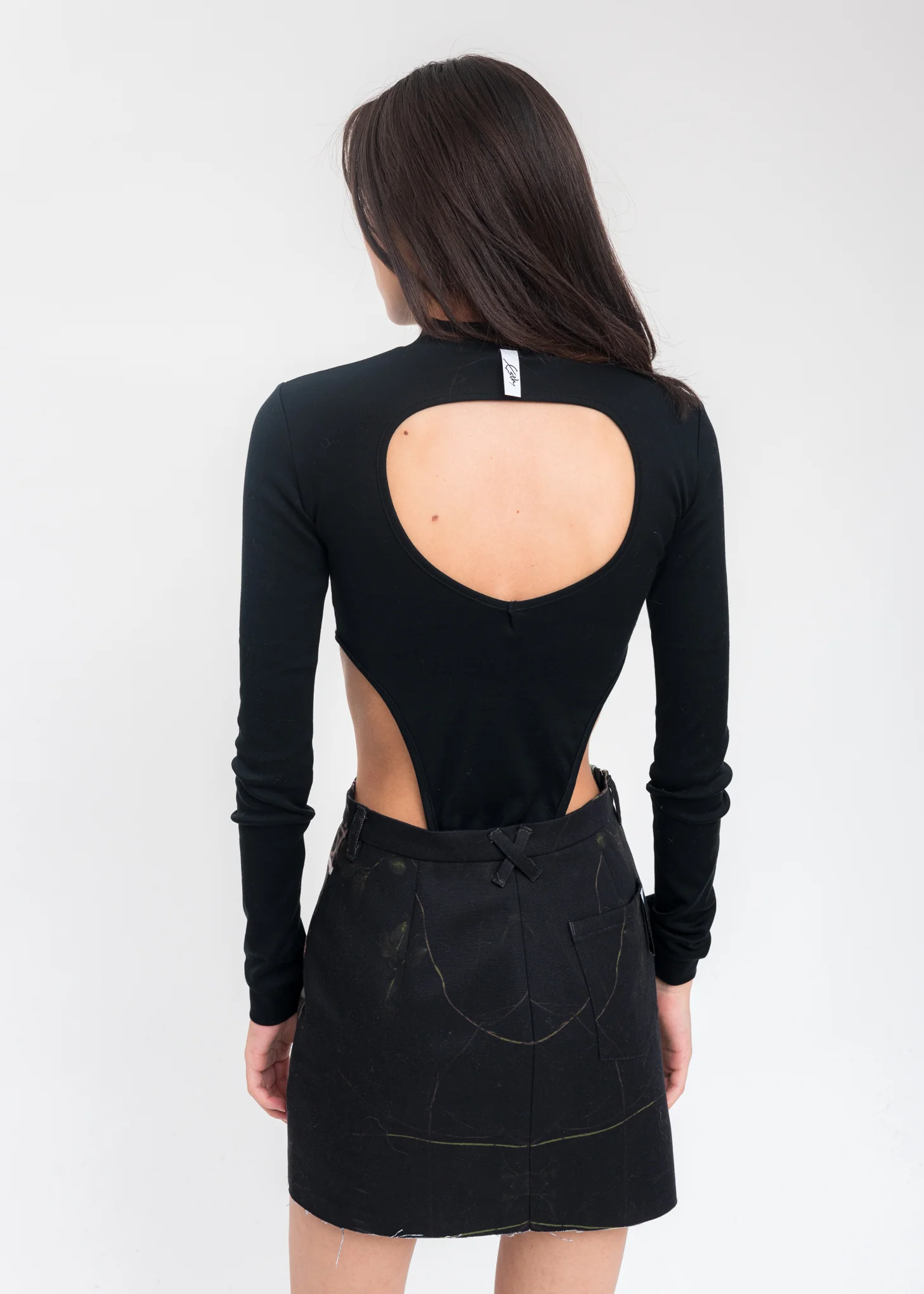 Black Cut Out Body Suit - Image 2