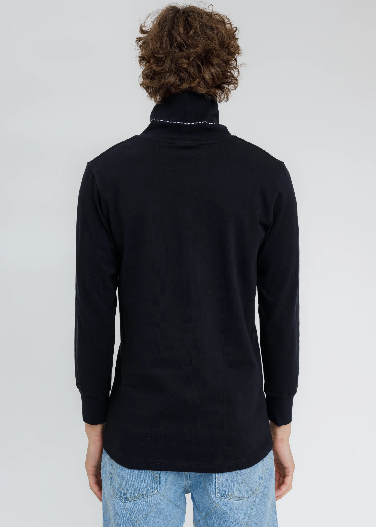 Black Cut Here Turtleneck - Image 4