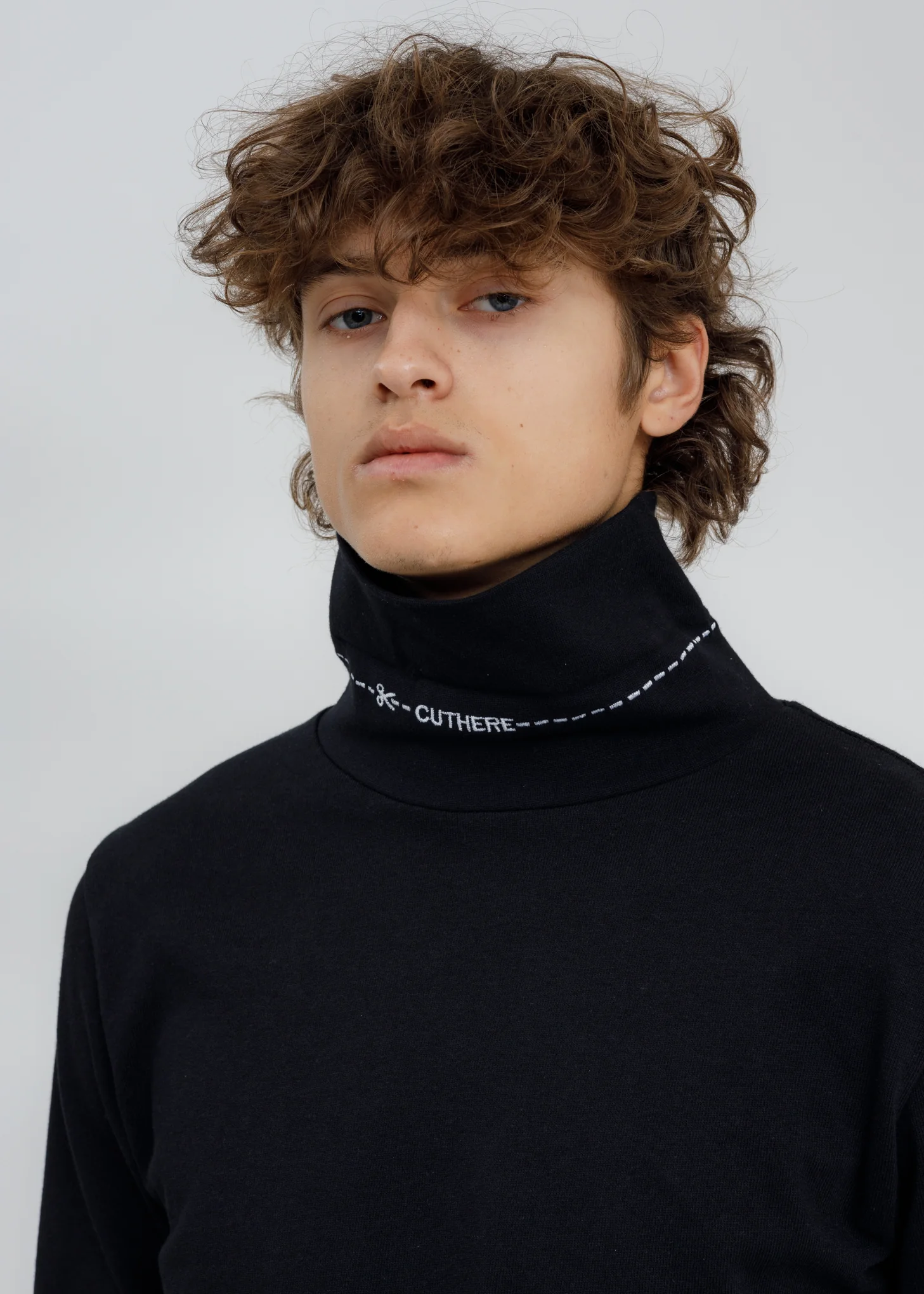 Black Cut Here Turtleneck - Image 5