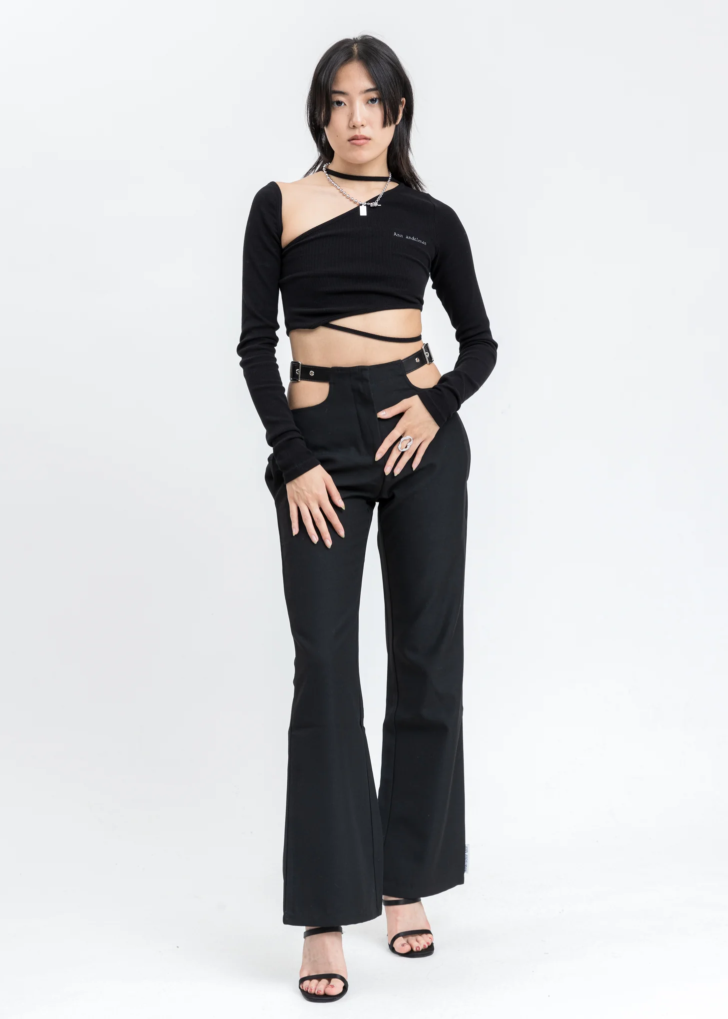 Black Cut Out Pants - Image 7