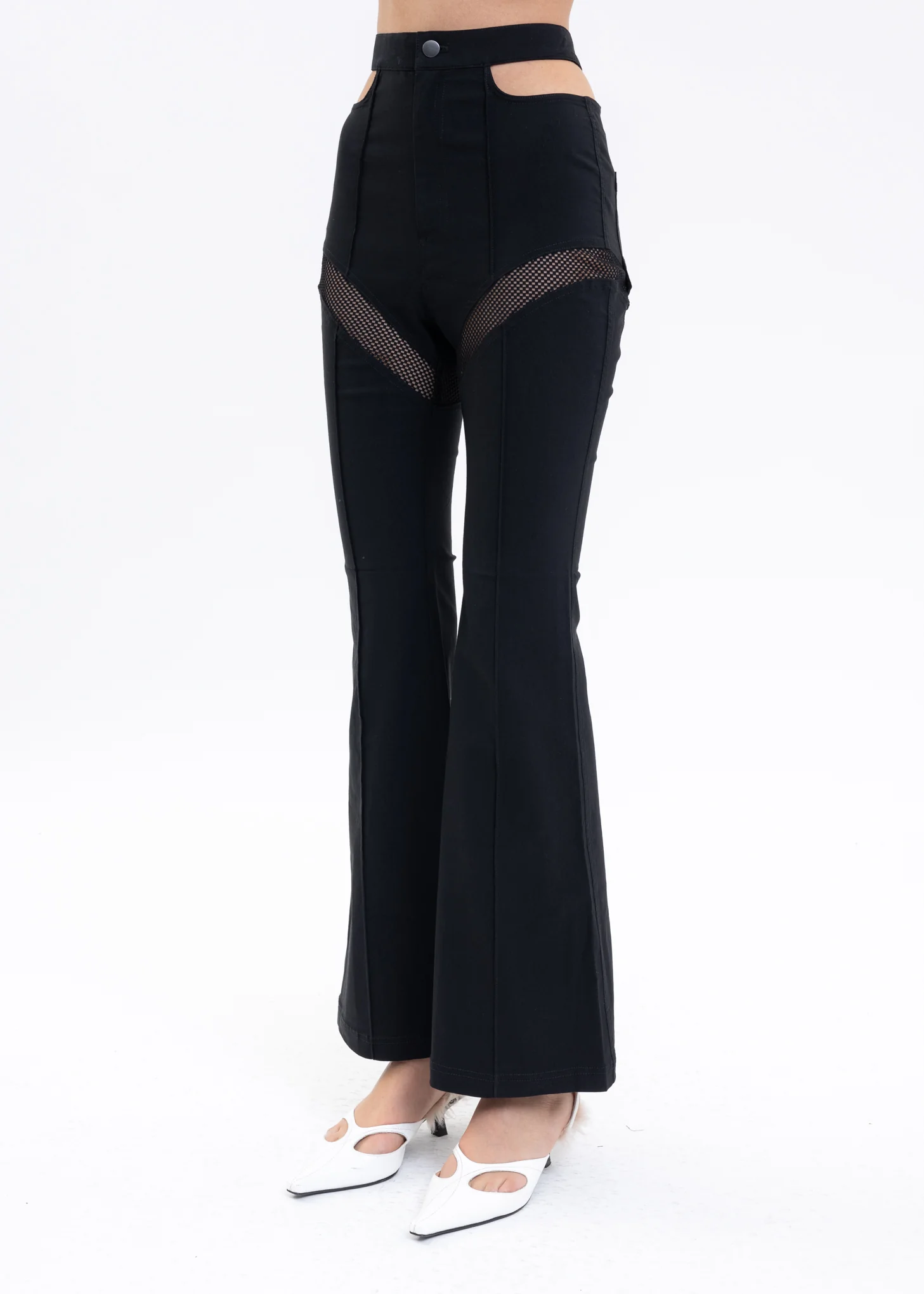 Black Cut Out Pants - Image 3