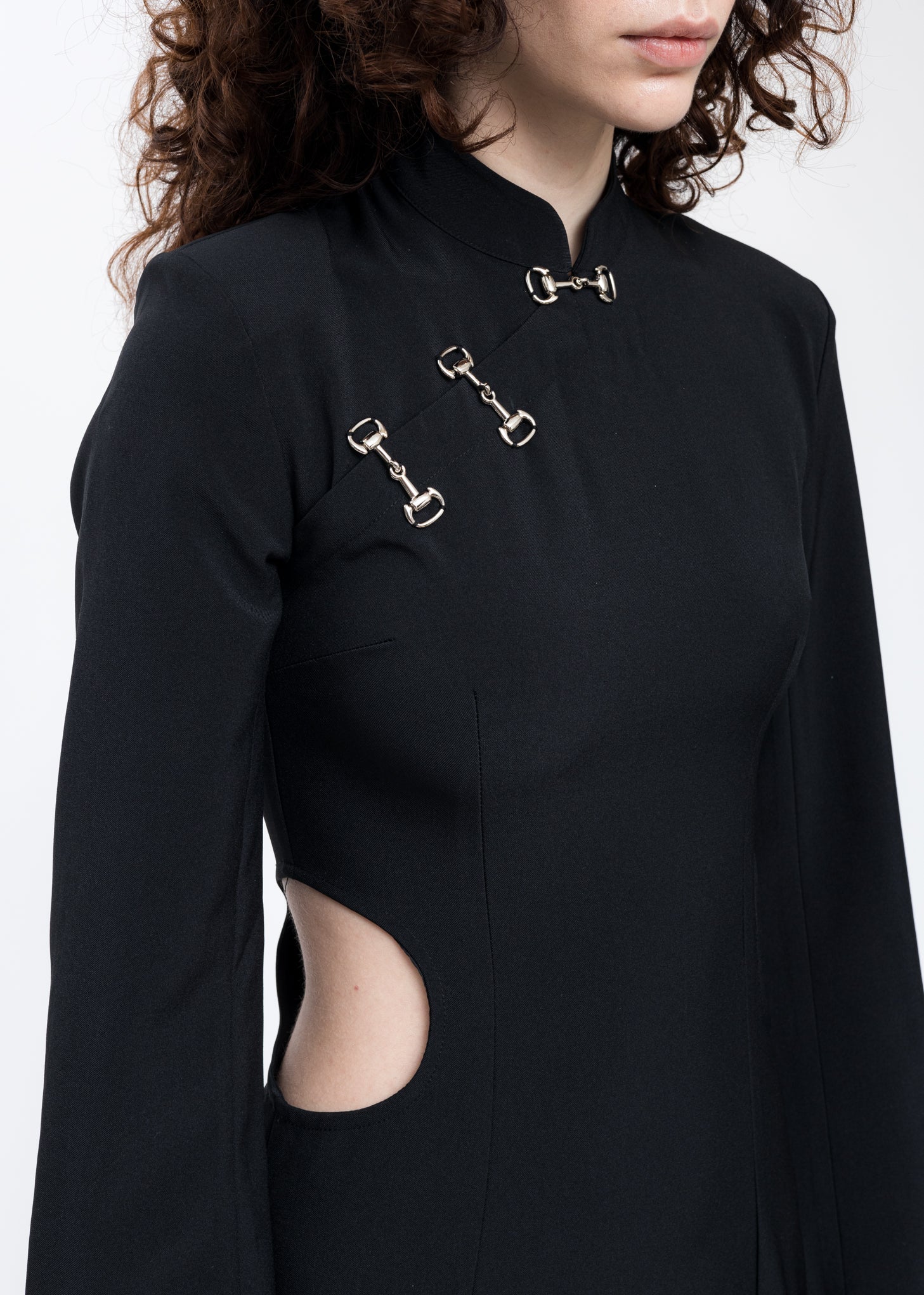 Black Cut Out Qipao - Image 2