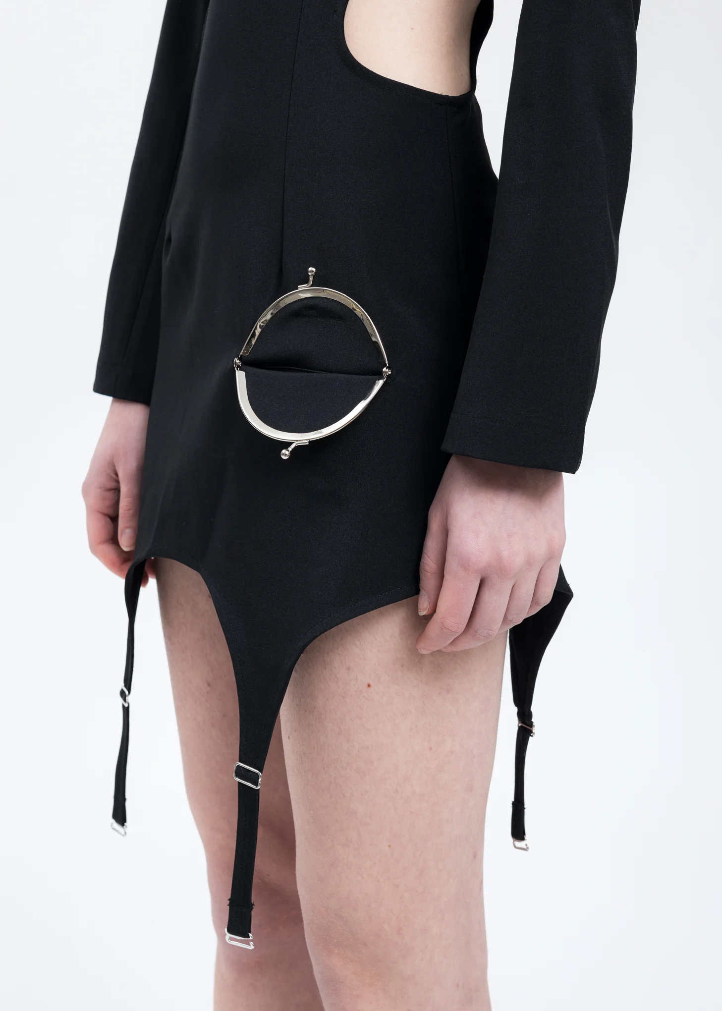 Black Cut Out Qipao - Image 3