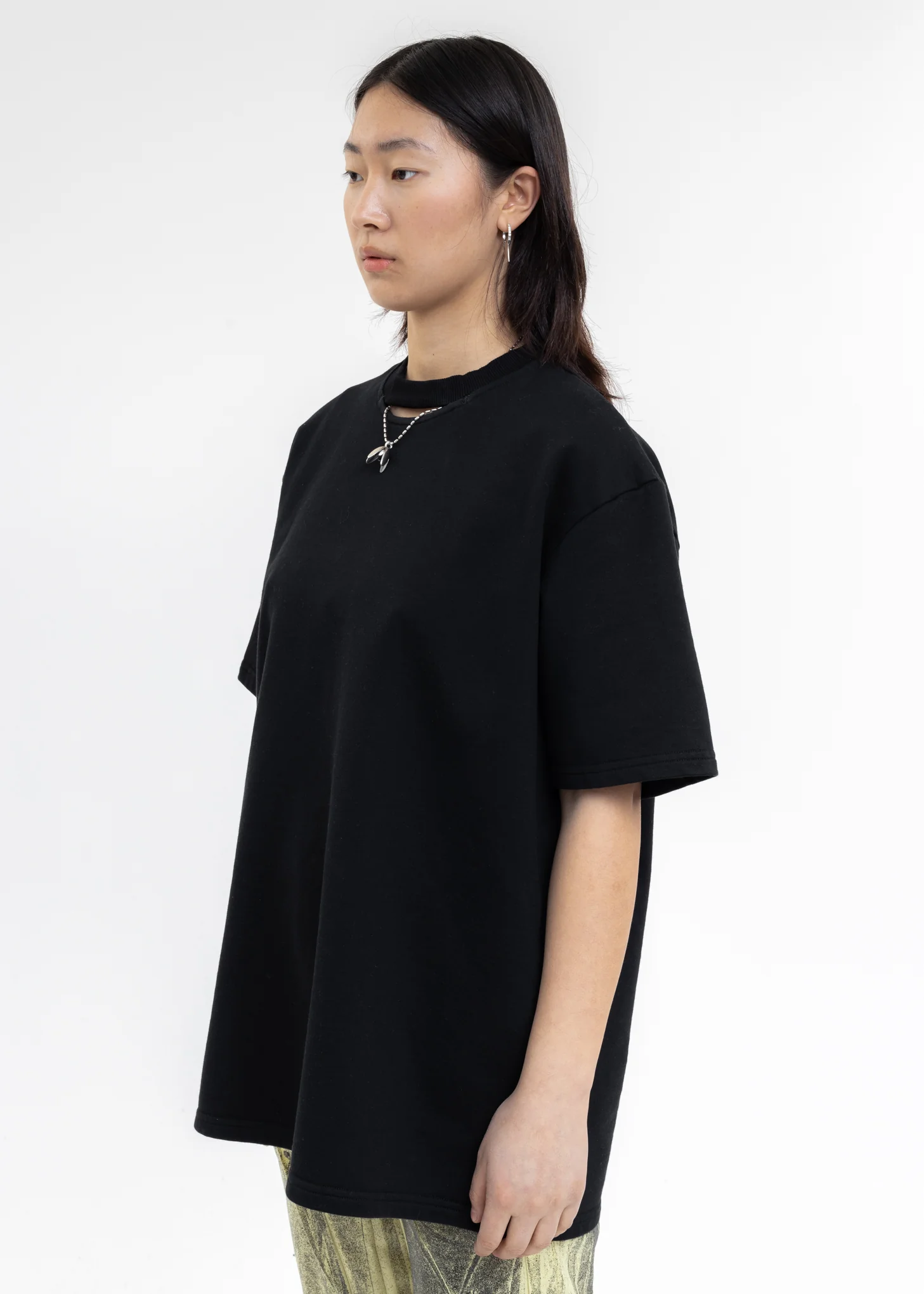 Black Cut Out T-Shirt - Image 3