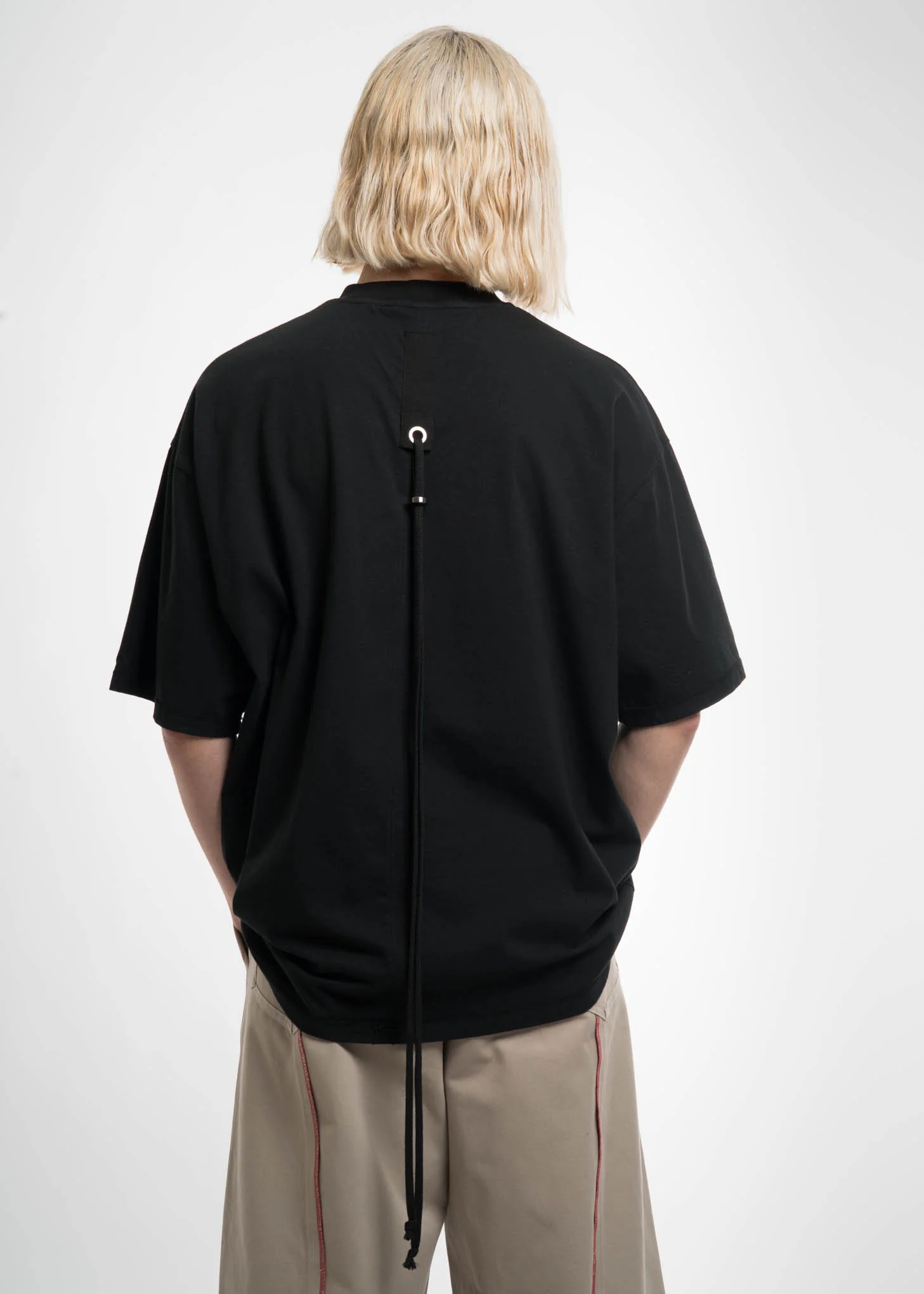 Black Cuts T-Shirt w/ Print 2 Hands - Image 2