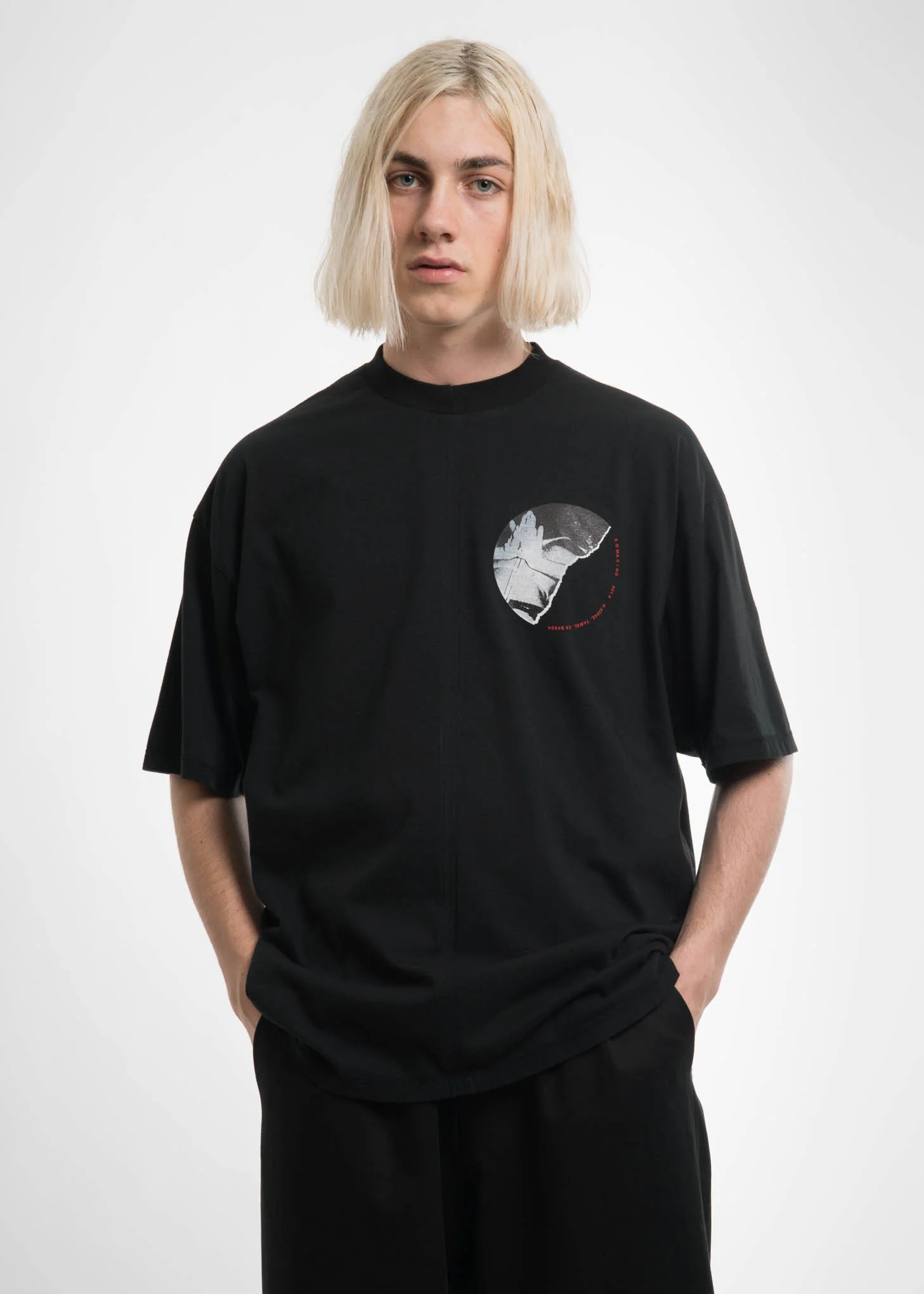 Black Cuts T-Shirt w/ Print 3 Back