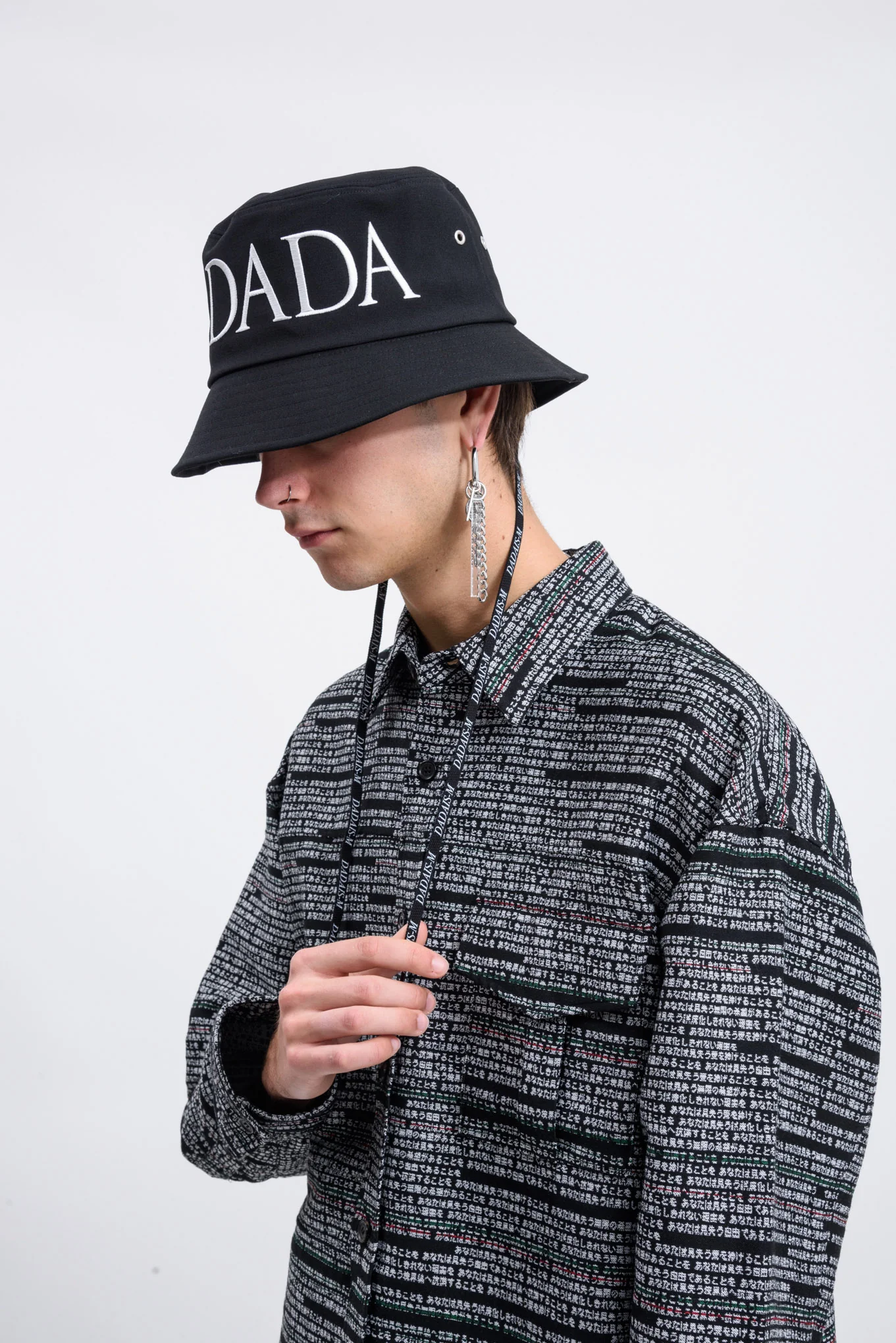 Black DADA Embroidery Bucket Hat - Image 2