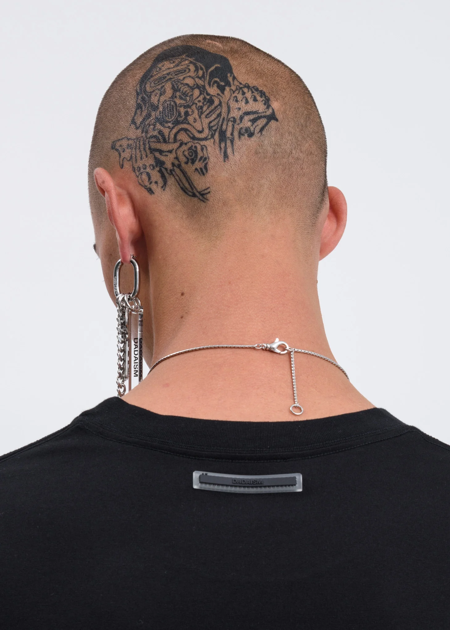 Black DADA Logo Embroidery T-shirt - Image 4