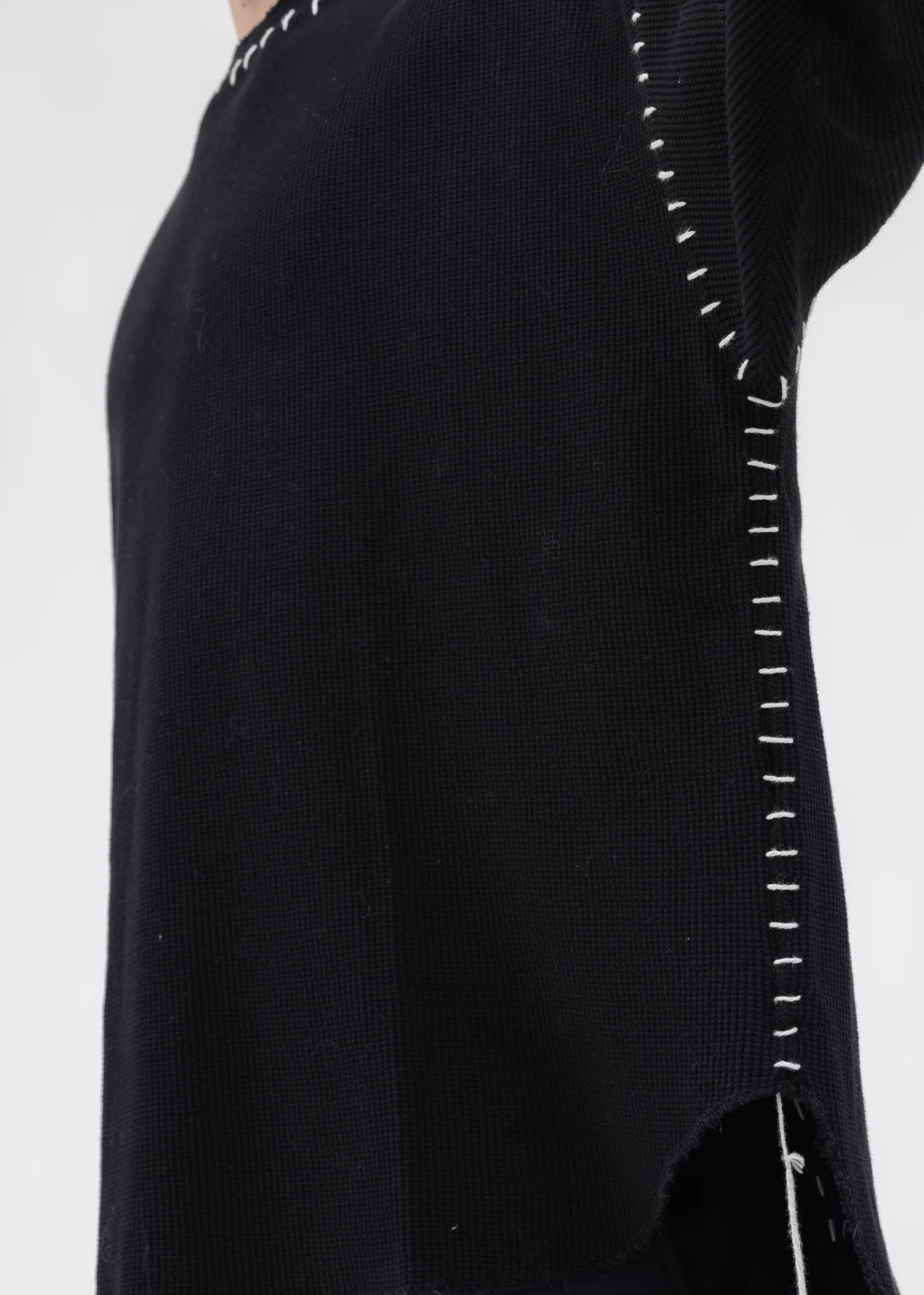 Black DAMAGE WAFFLE CUT LONG SLEEVES - Image 5