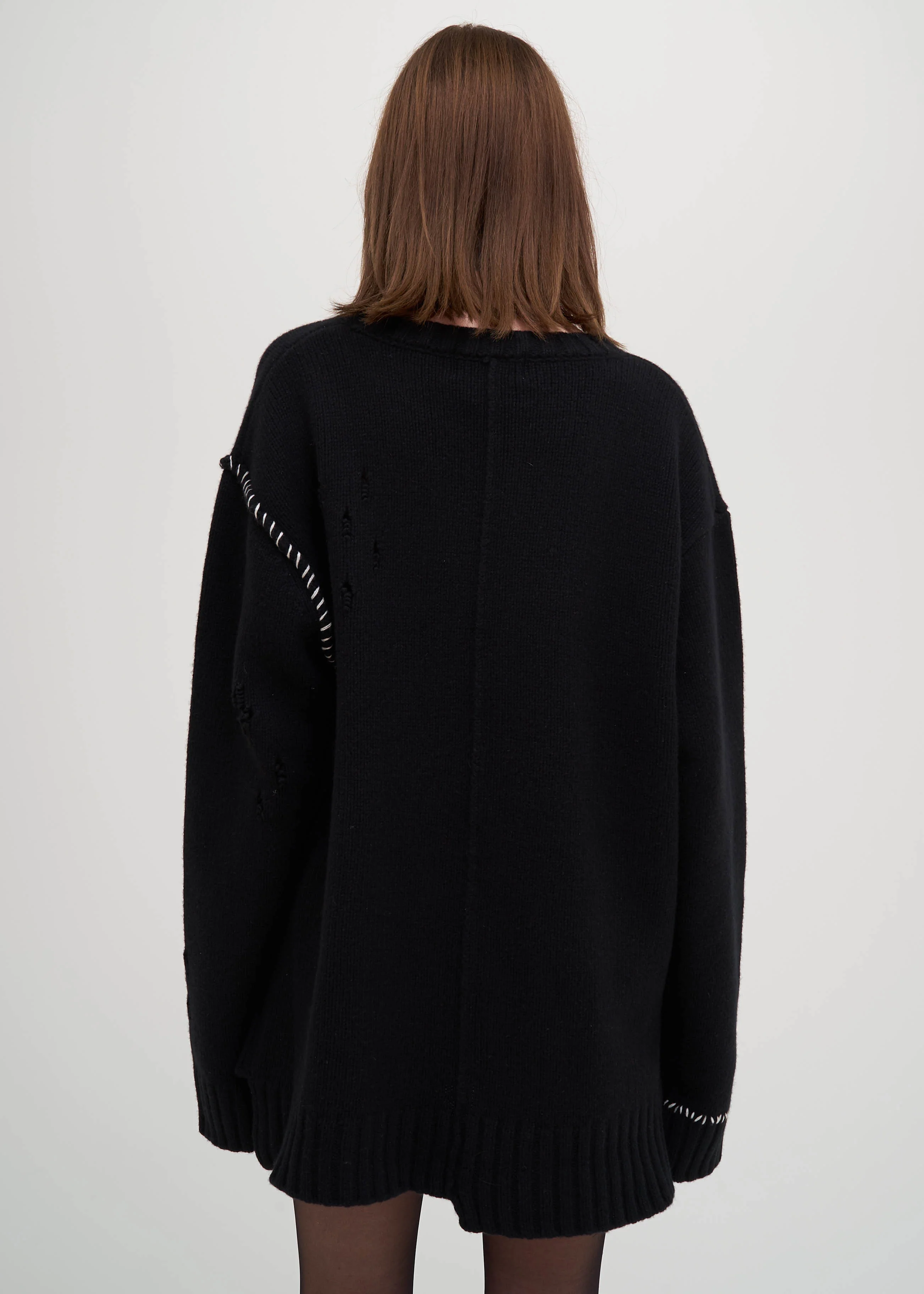 Black Damaged Knit - Image 2