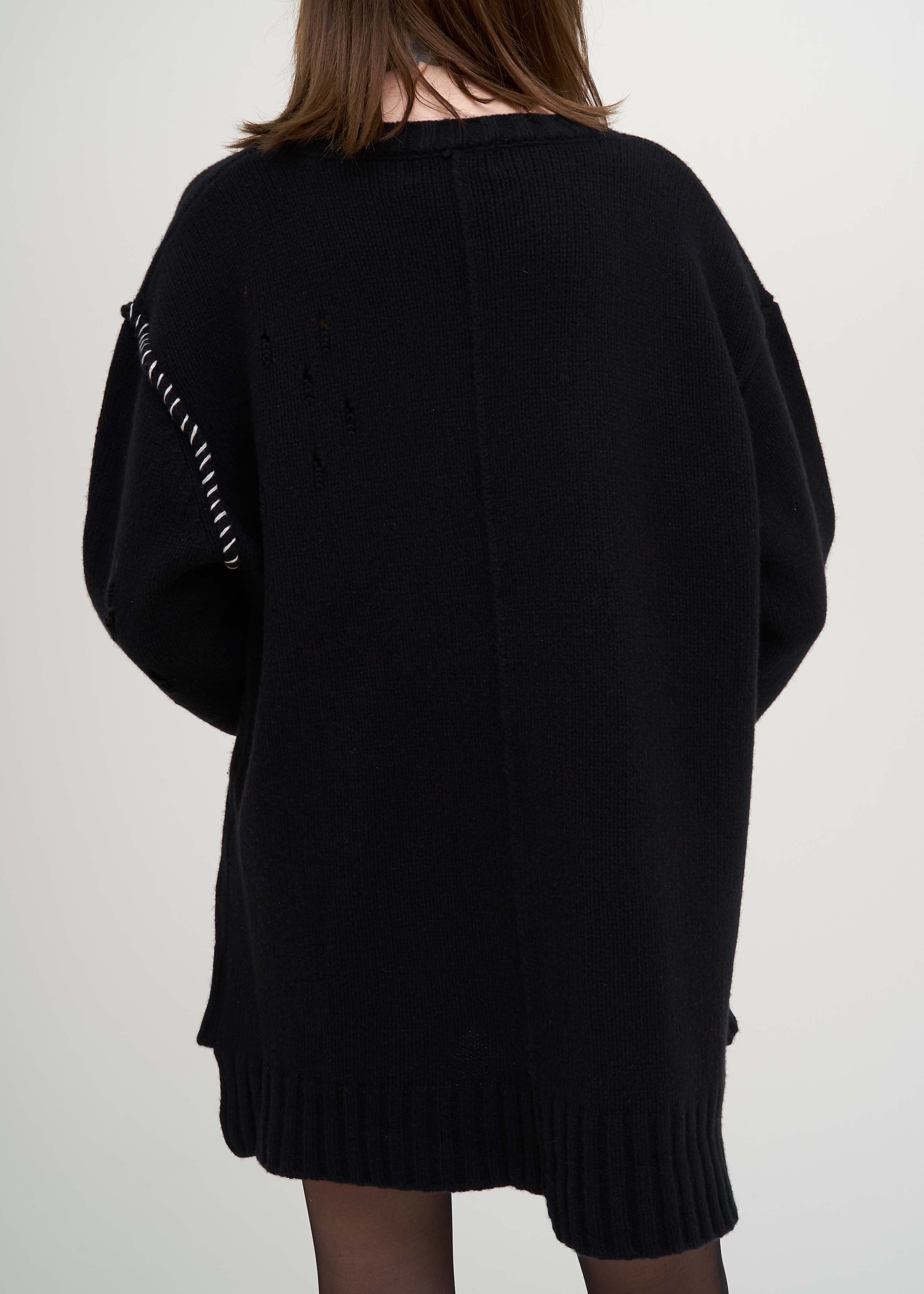 Black Damaged Knit - Image 3