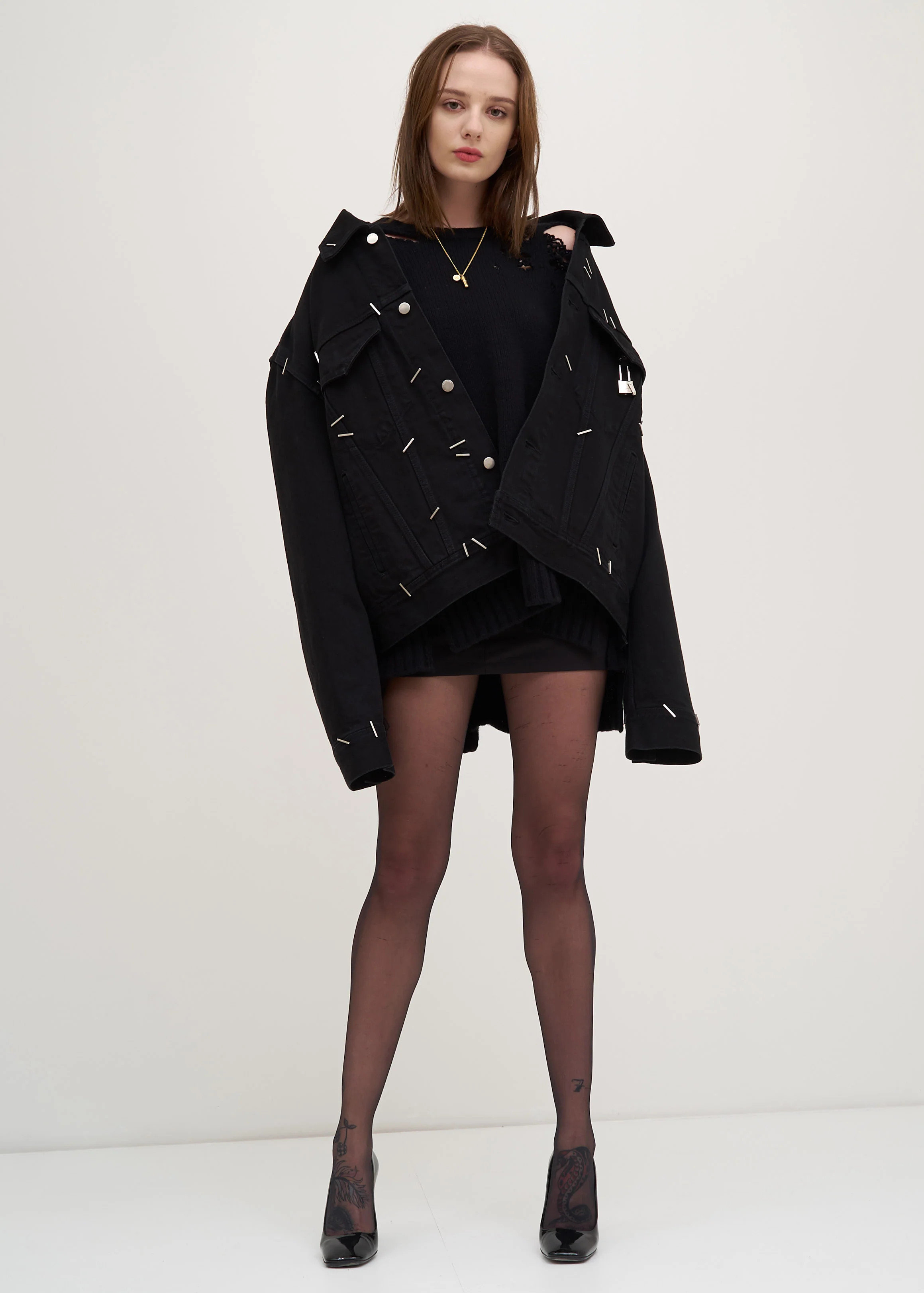 Black Damaged Knit - Image 6