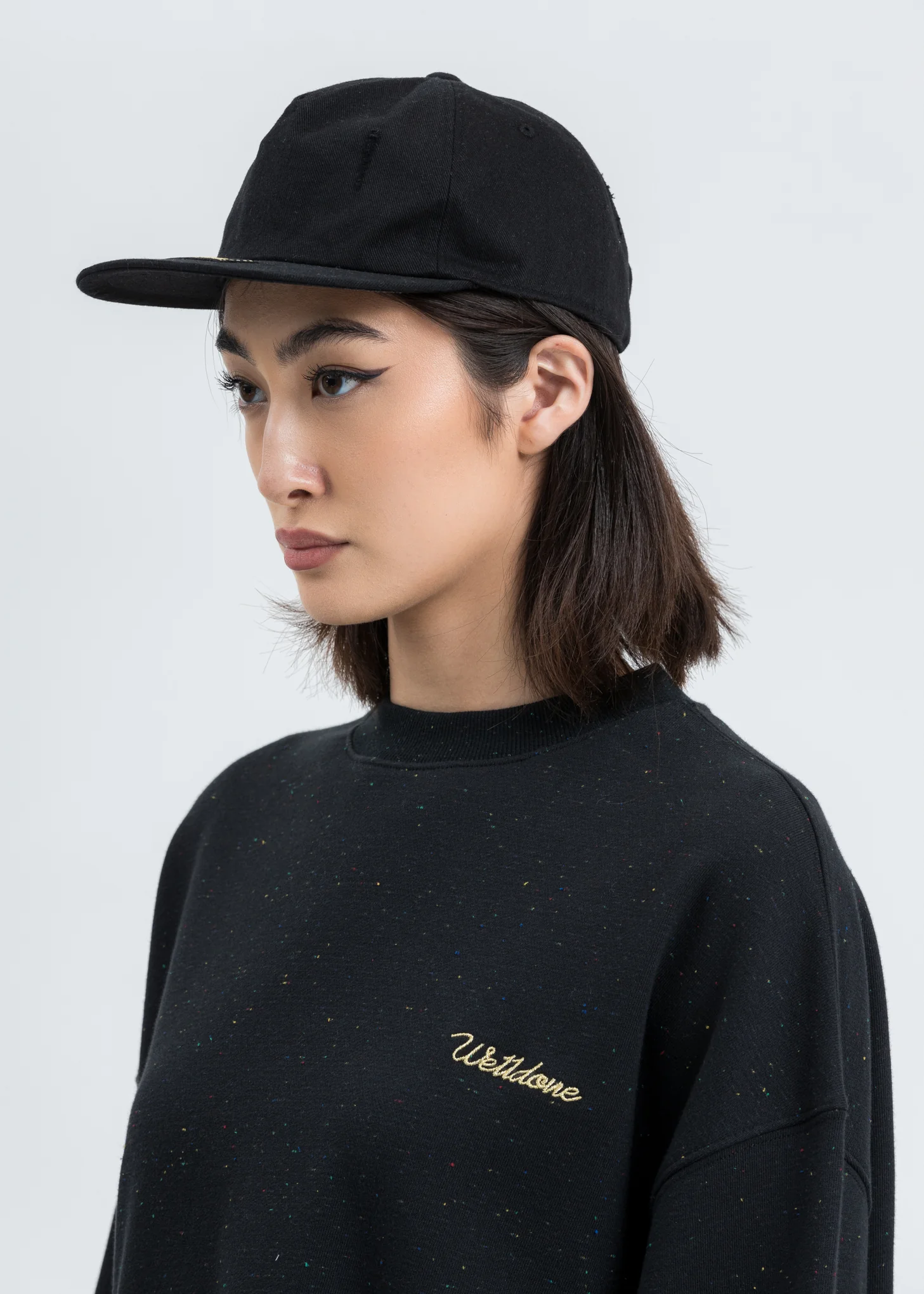 Black Damaged Logo Cap - Image 2