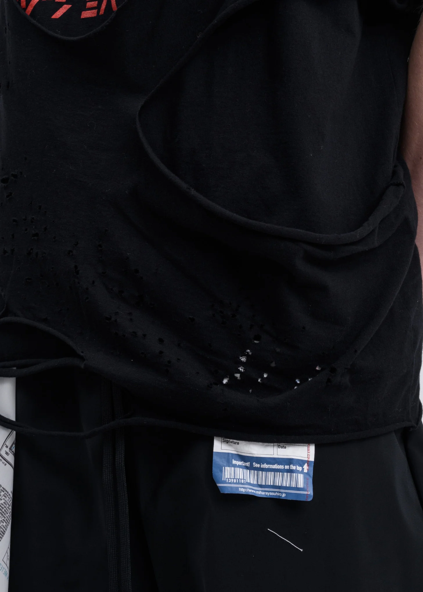 Black Damaged T-Shirt - Image 4