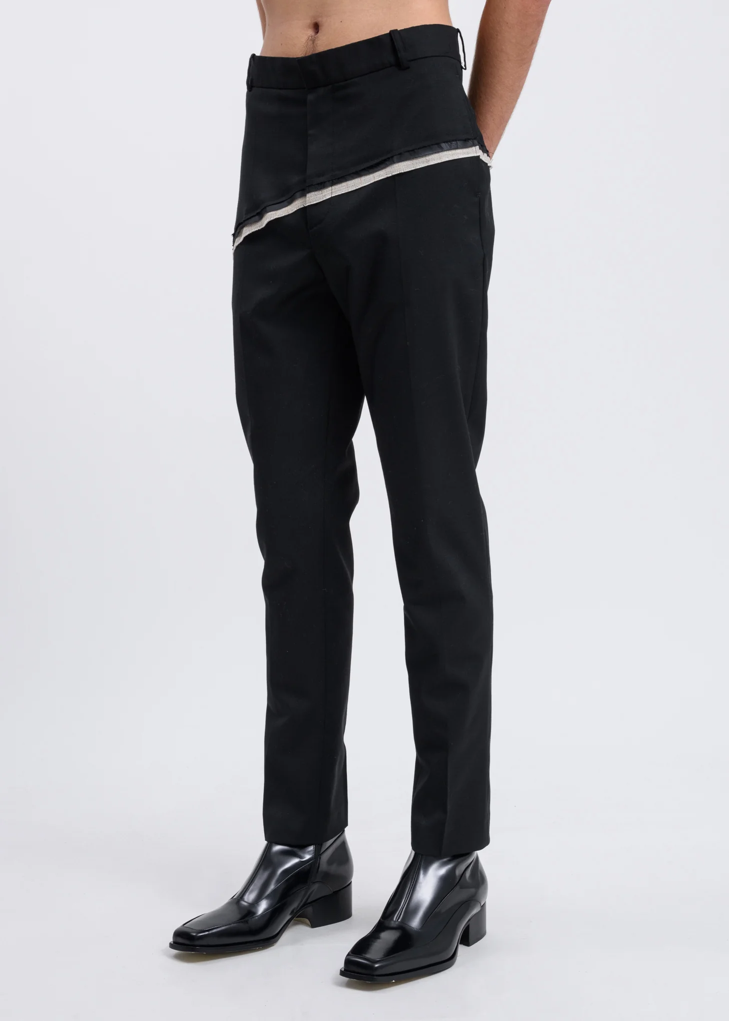Black D'angelo Raw Trousers