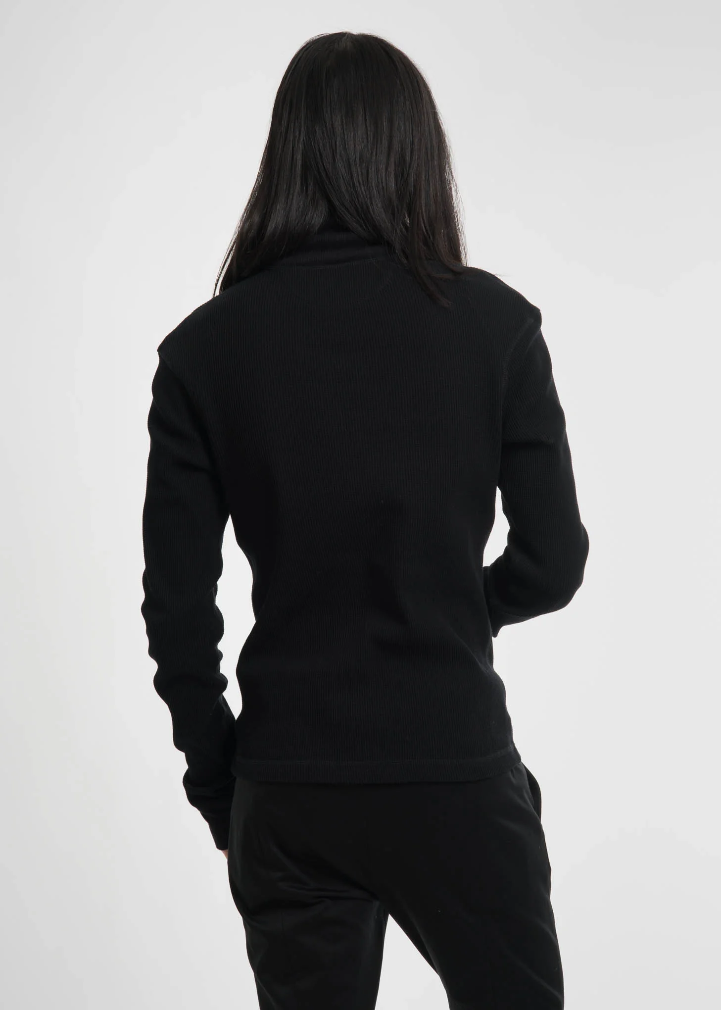 Black Dart Sleeve Turtleneck - Image 3