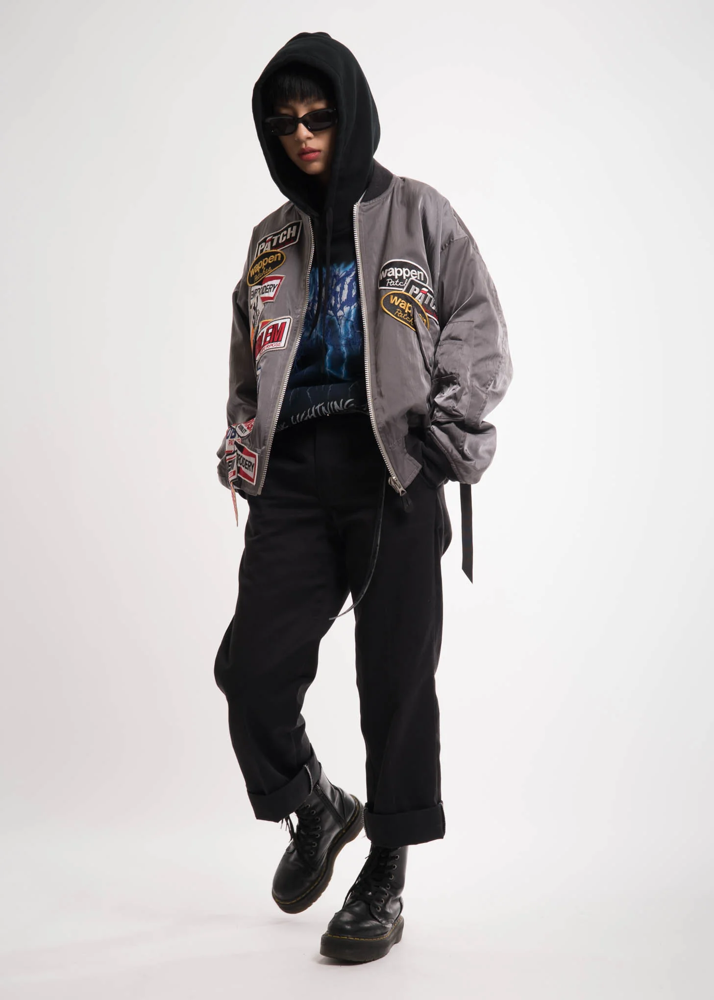 Black Deadstock Embroidery Hoodie - Image 5