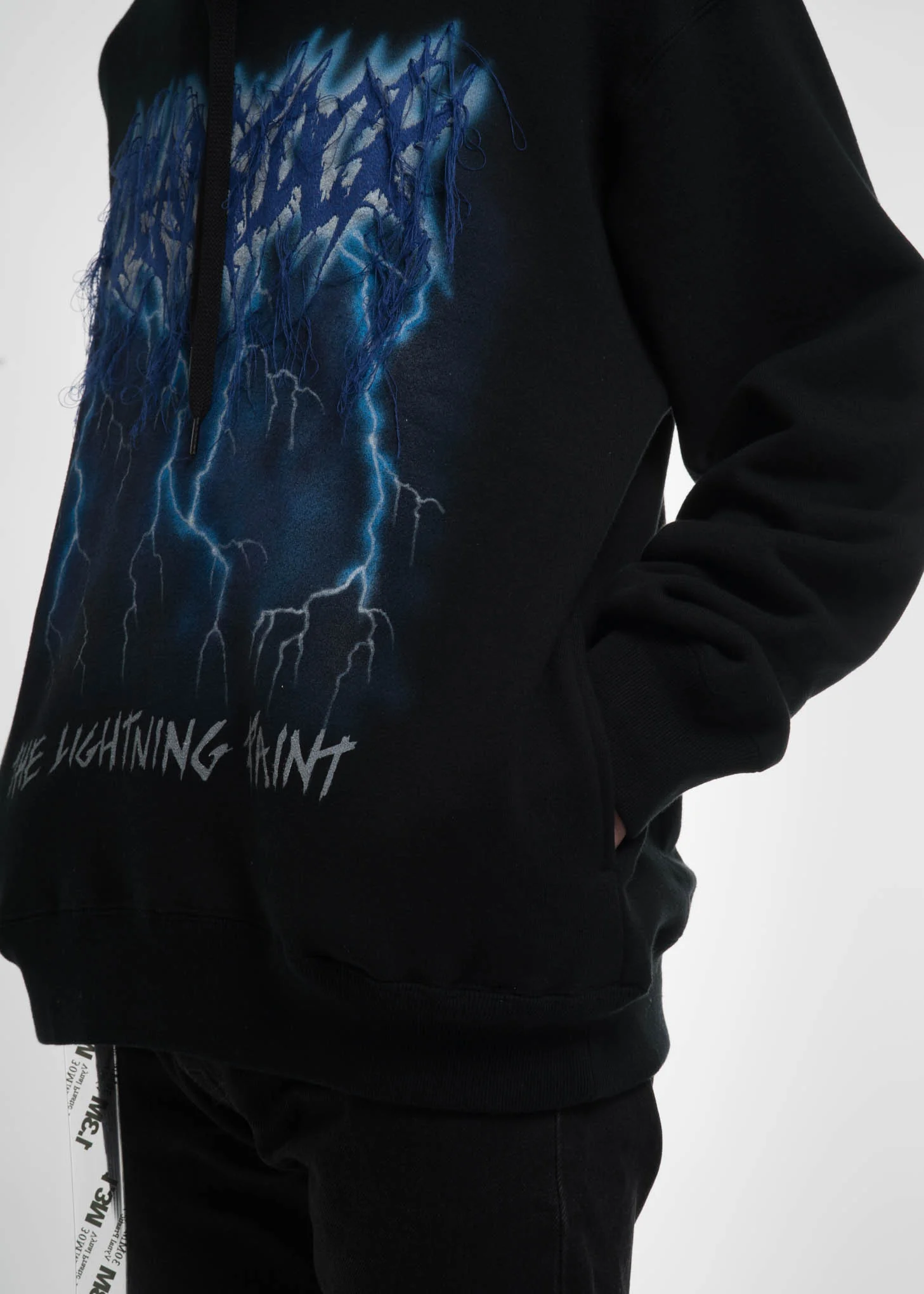 Black Deadstock Embroidery Hoodie