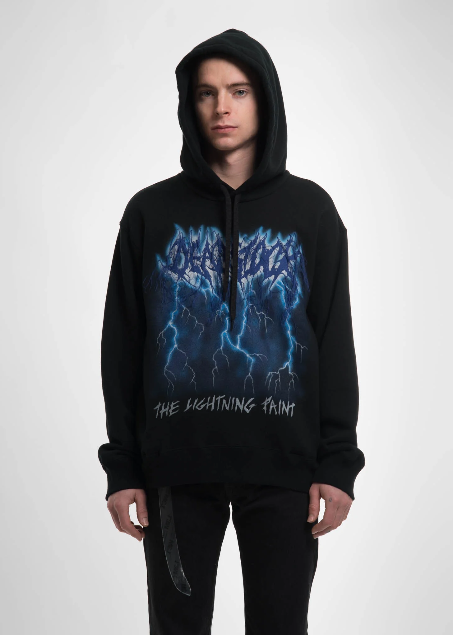 Black Deadstock Embroidery Hoodie - Image 2