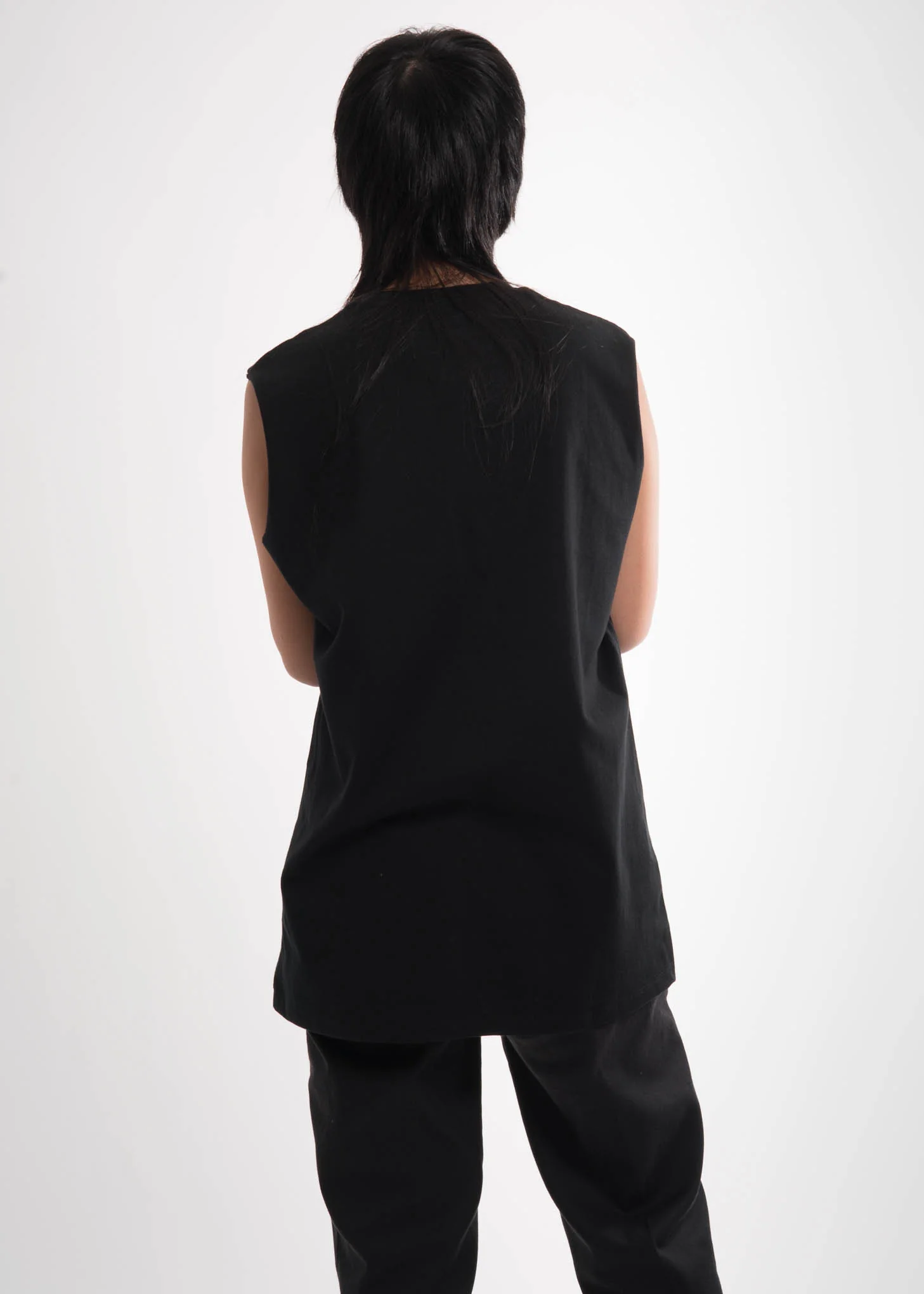 Black Deadstock Embroidery Tank - Image 3