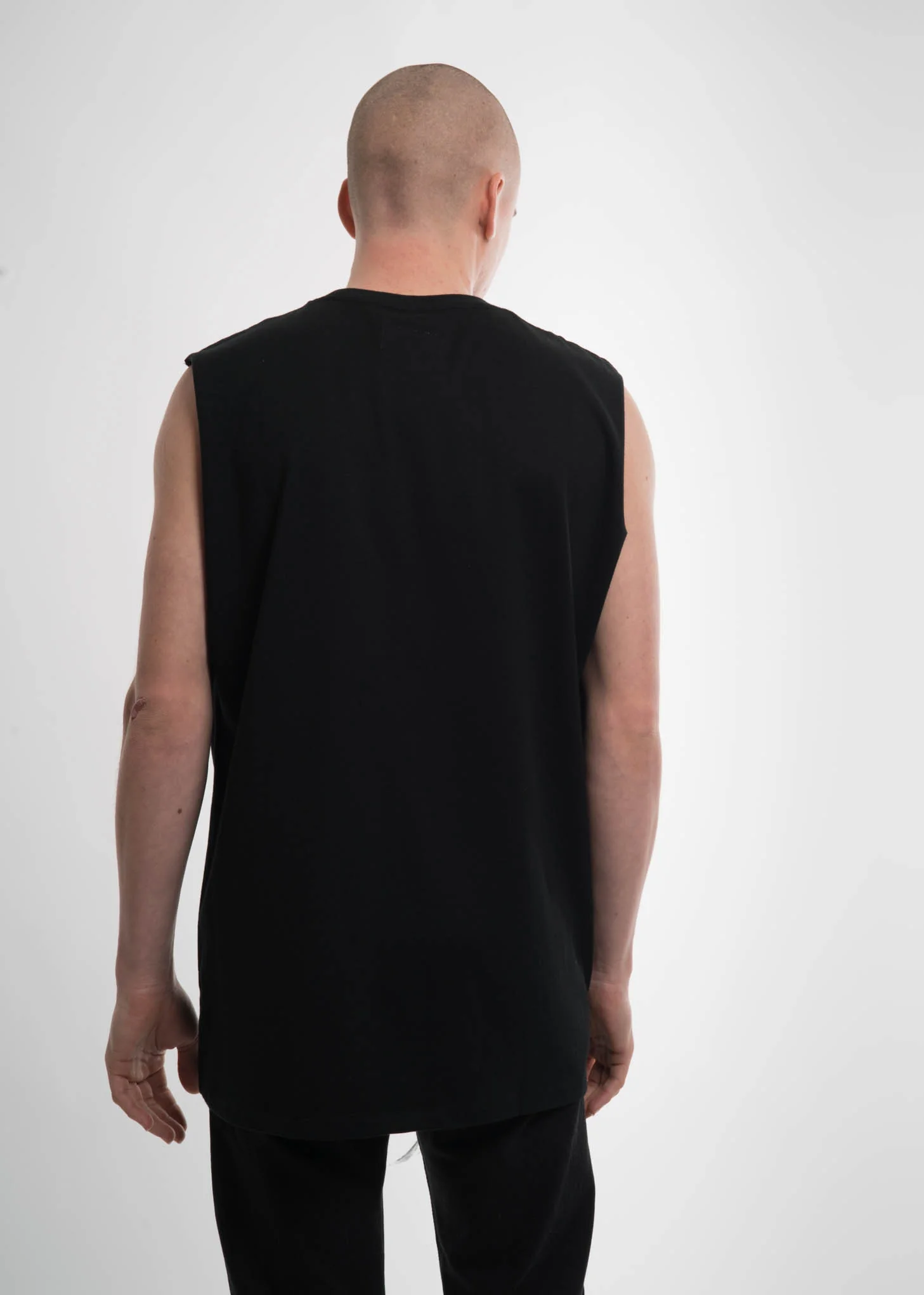 Black Deadstock Embroidery Tank - Image 3